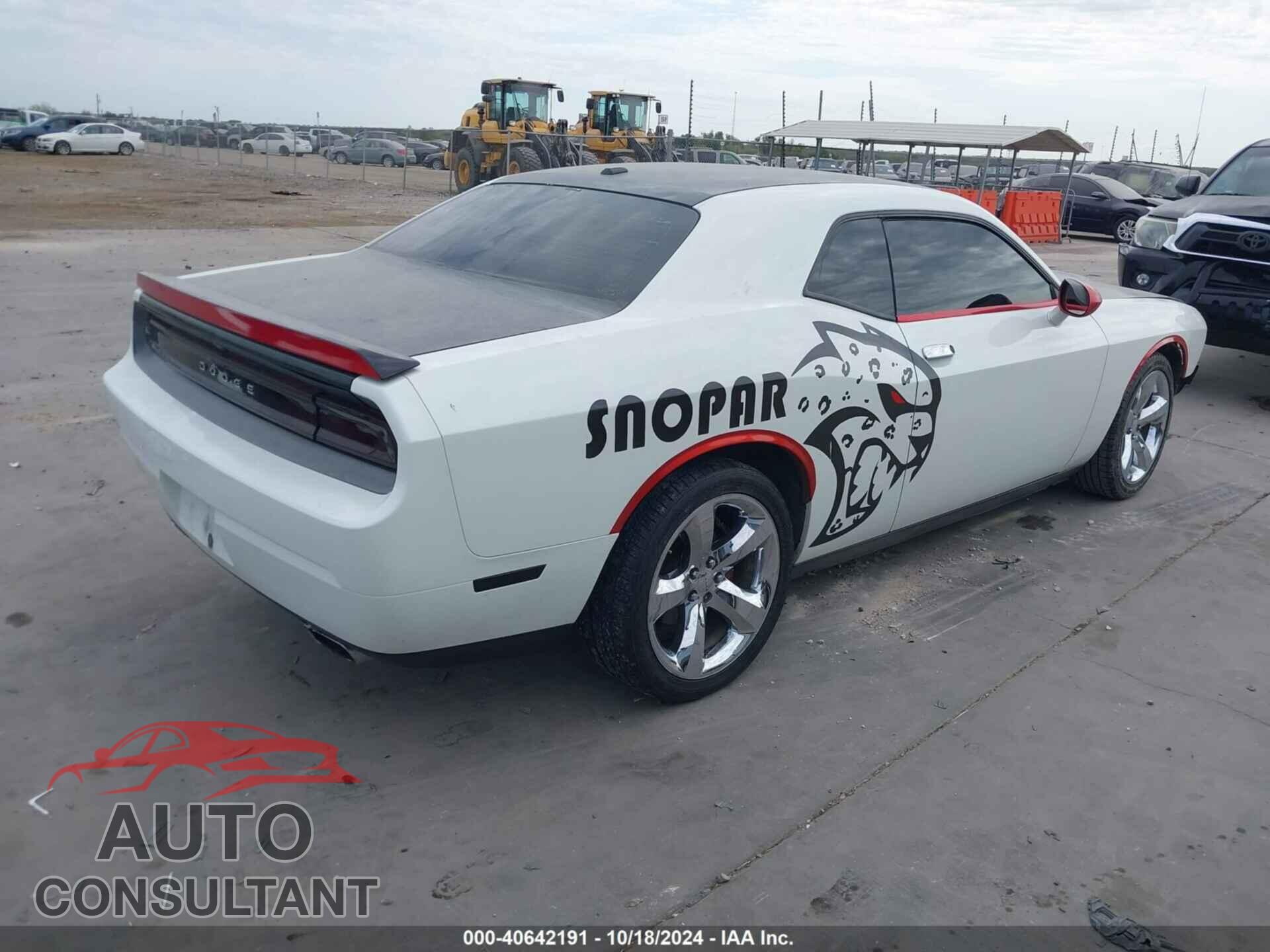 DODGE CHALLENGER 2012 - 2C3CDYBTXCH147809