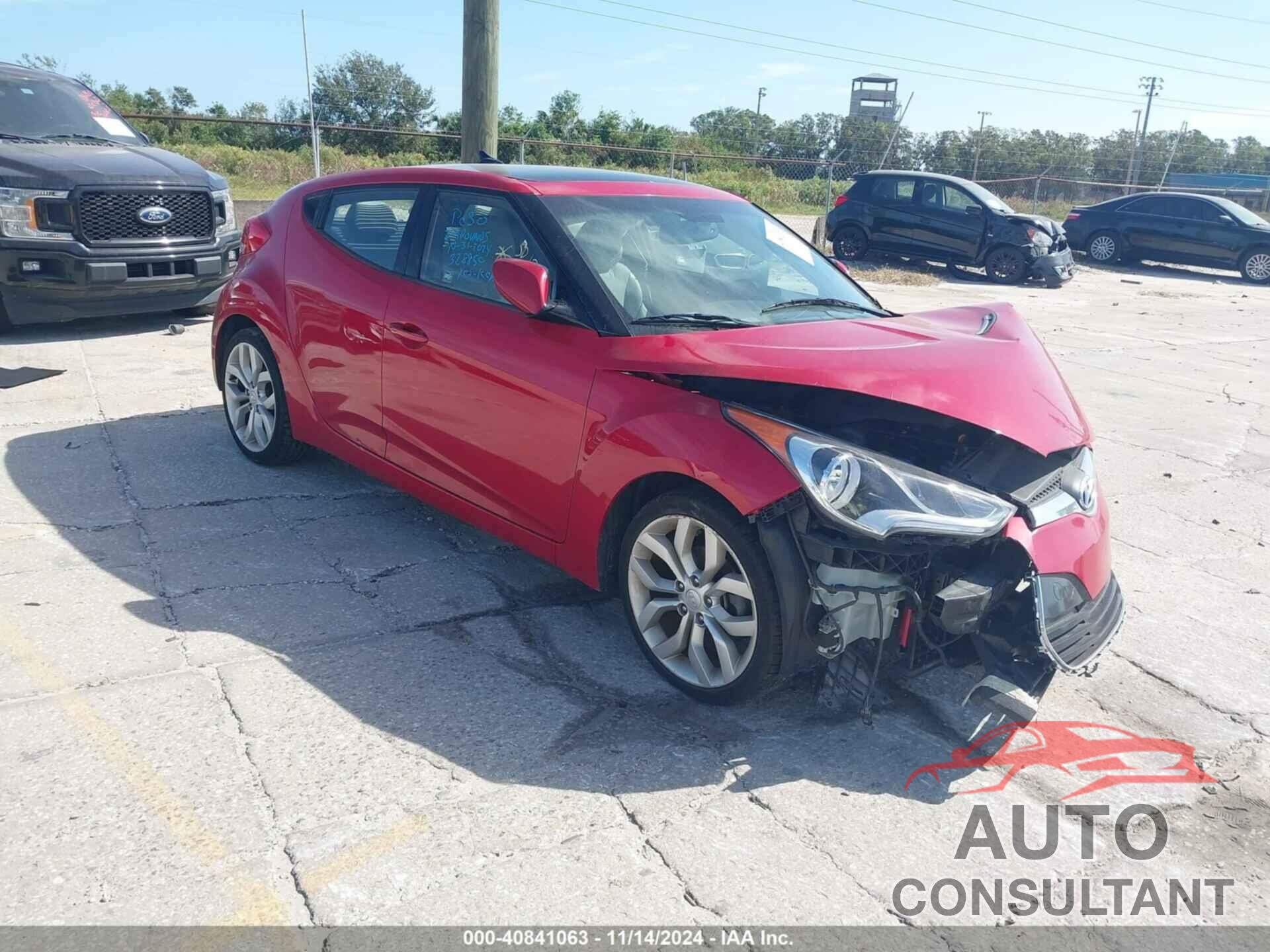 HYUNDAI VELOSTER 2013 - KMHTC6AD1DU120411