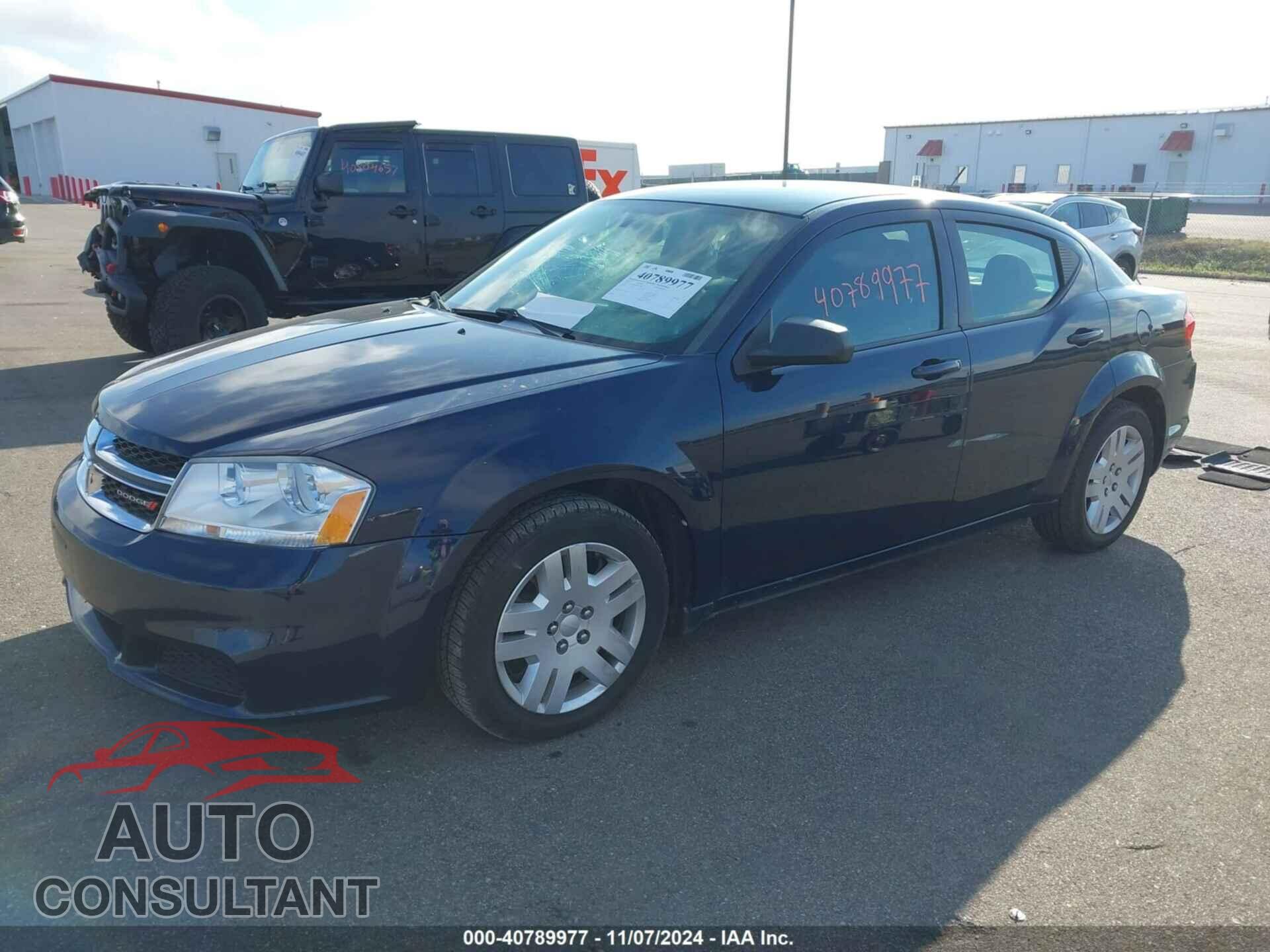 DODGE AVENGER 2013 - 1C3CDZAB4DN623060
