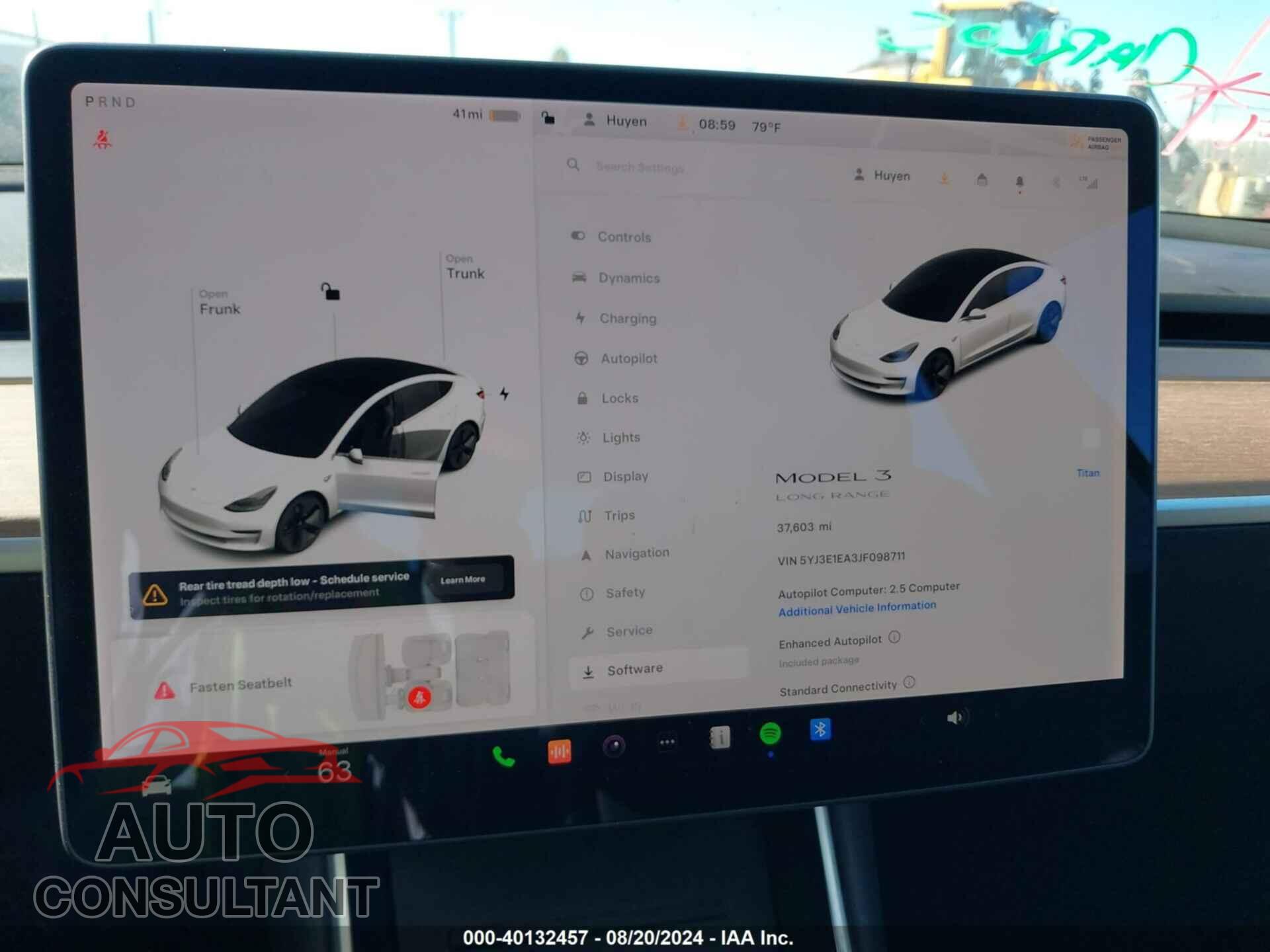 TESLA MODEL 3 2018 - 5YJ3E1EA3JF098711