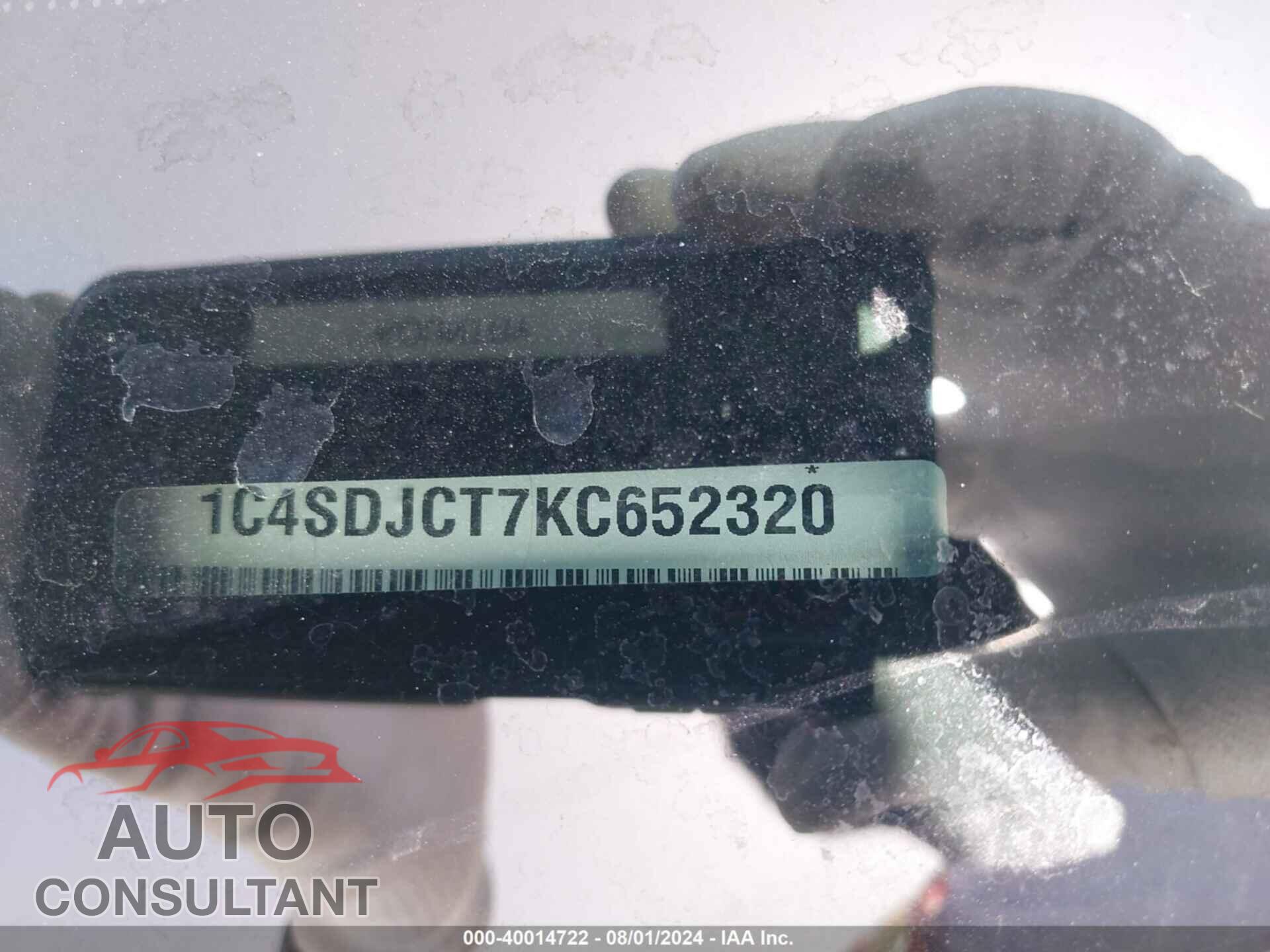 DODGE DURANGO 2019 - 1C4SDJCT7KC652320