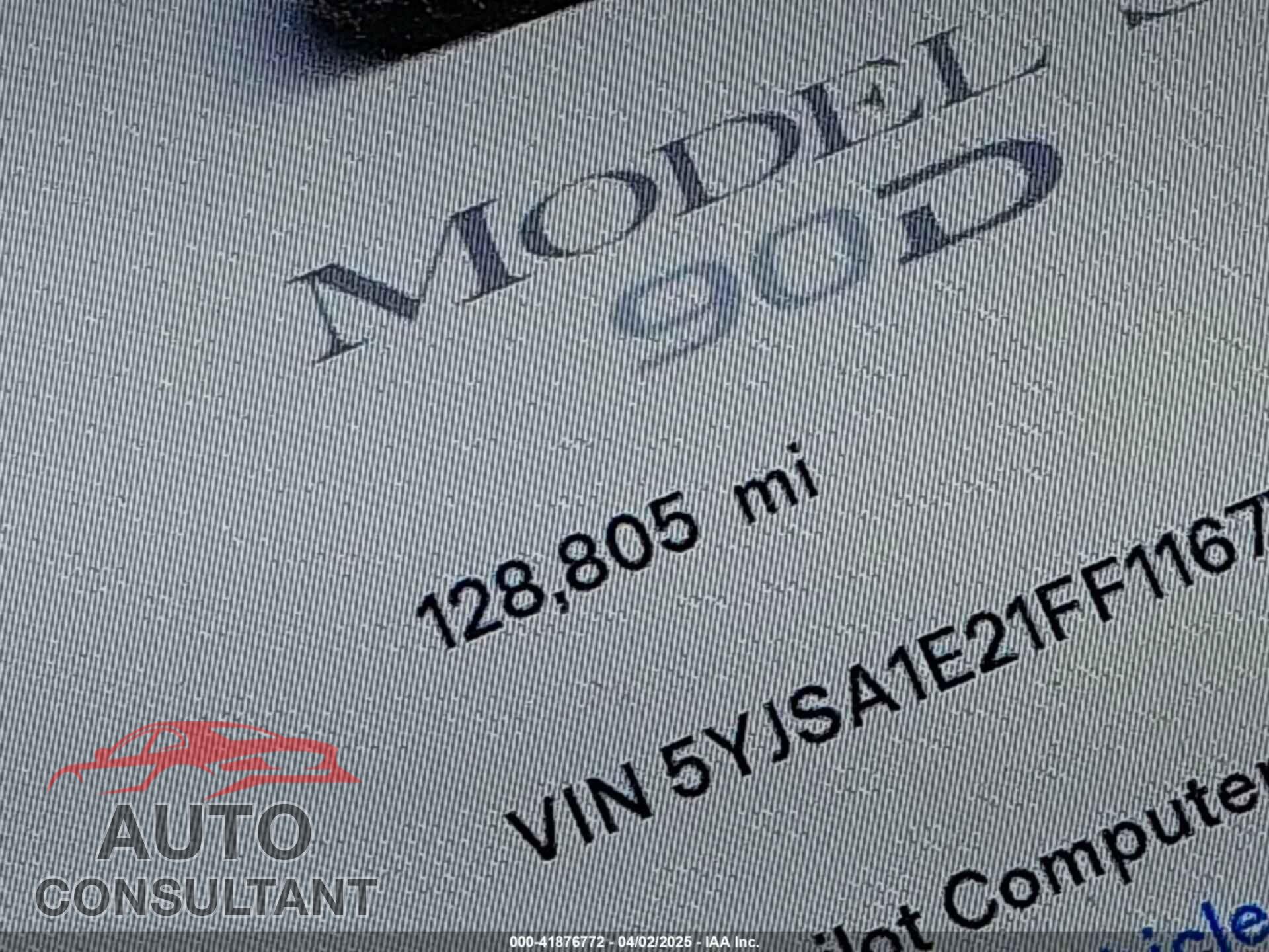 TESLA MODEL S 2015 - 5YJSA1E21FF116775