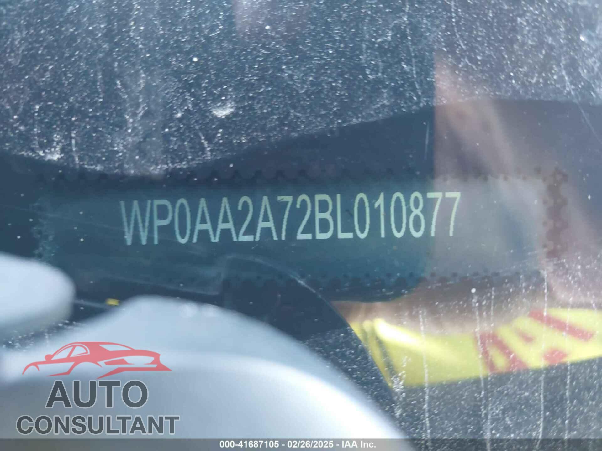 PORSCHE PANAMERA 2011 - WP0AA2A72BL010877