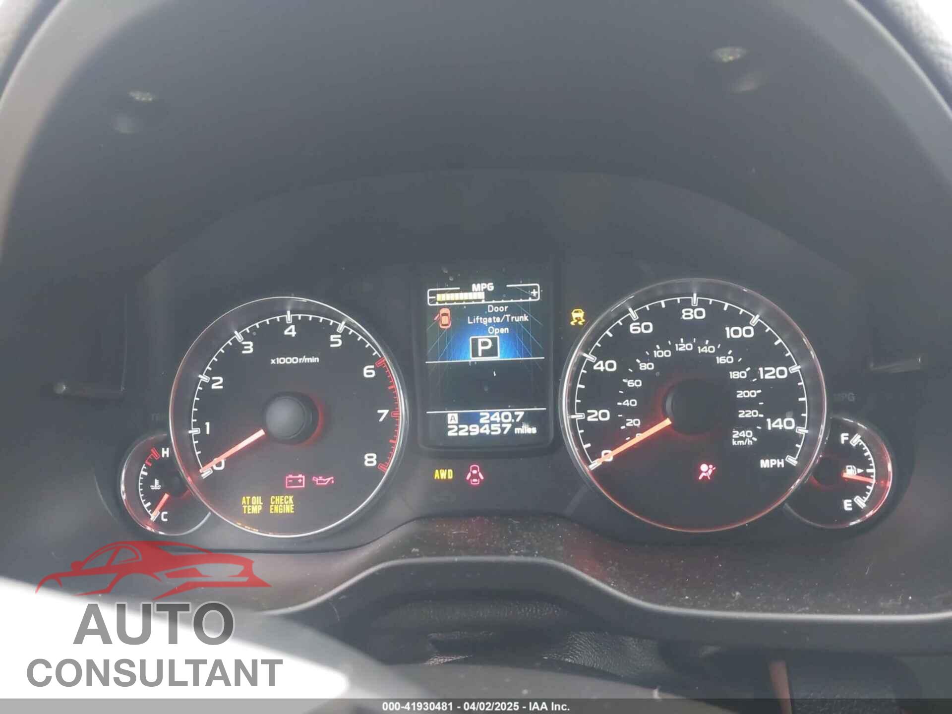 SUBARU OUTBACK 2013 - 4S4BRBJC4D3202553