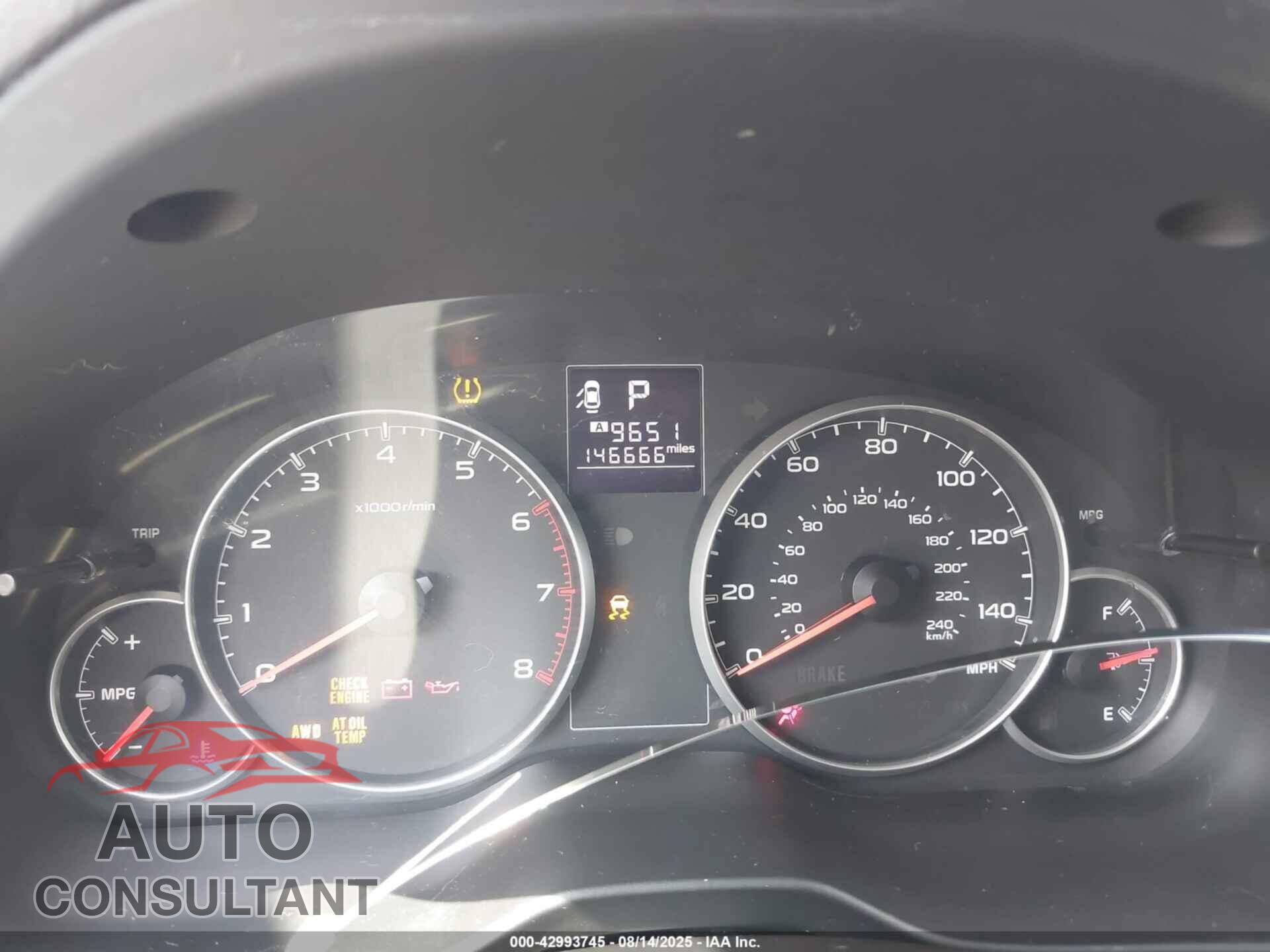 SUBARU OUTBACK 2014 - 4S4BRCCC7E3263867