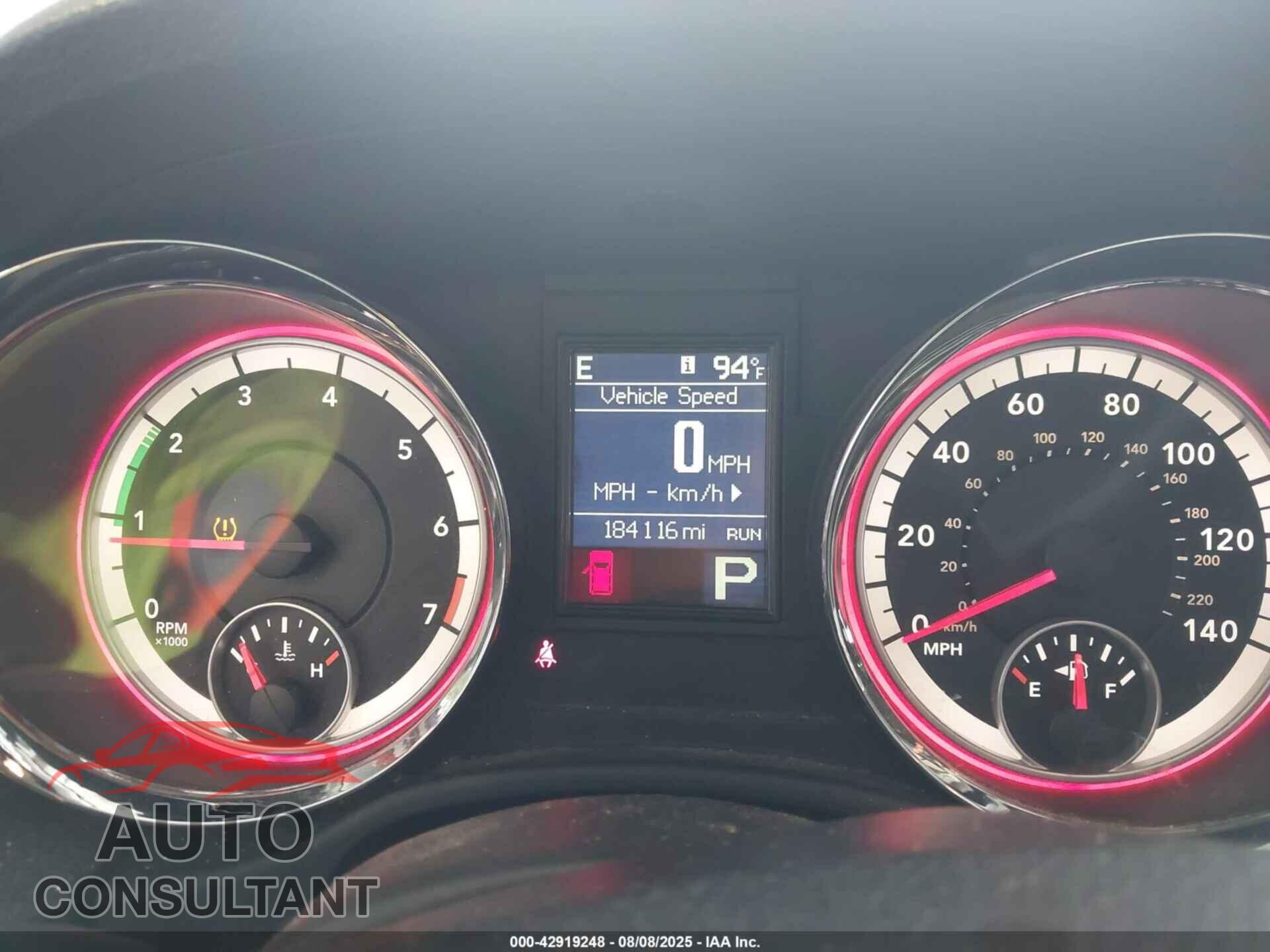 DODGE DURANGO 2013 - 1C4RDHDG7DC616512