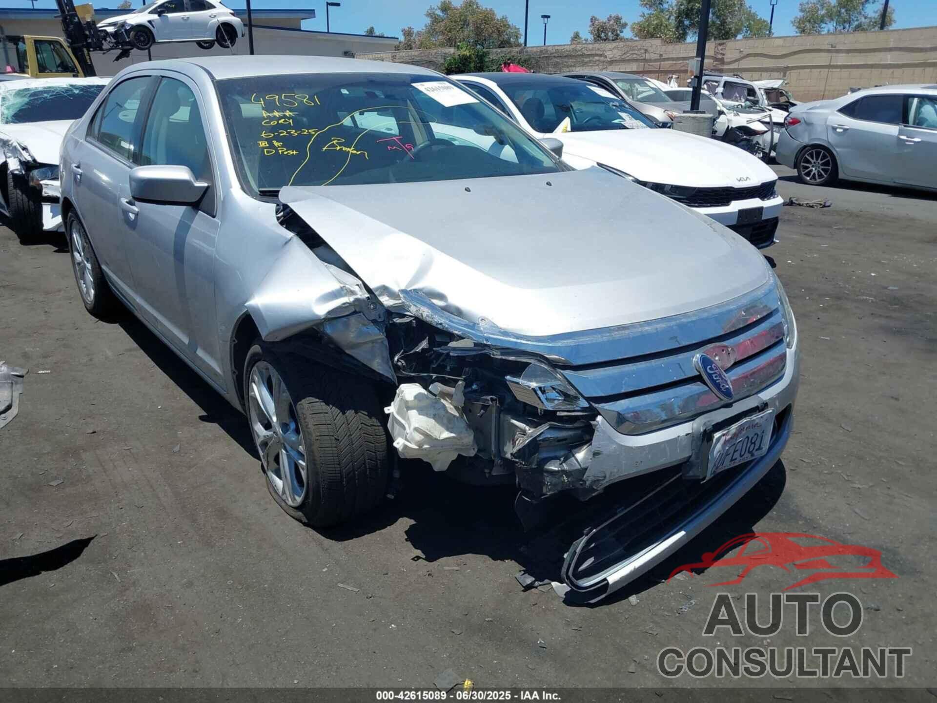 FORD FUSION 2012 - 3FAHP0HA6CR193597
