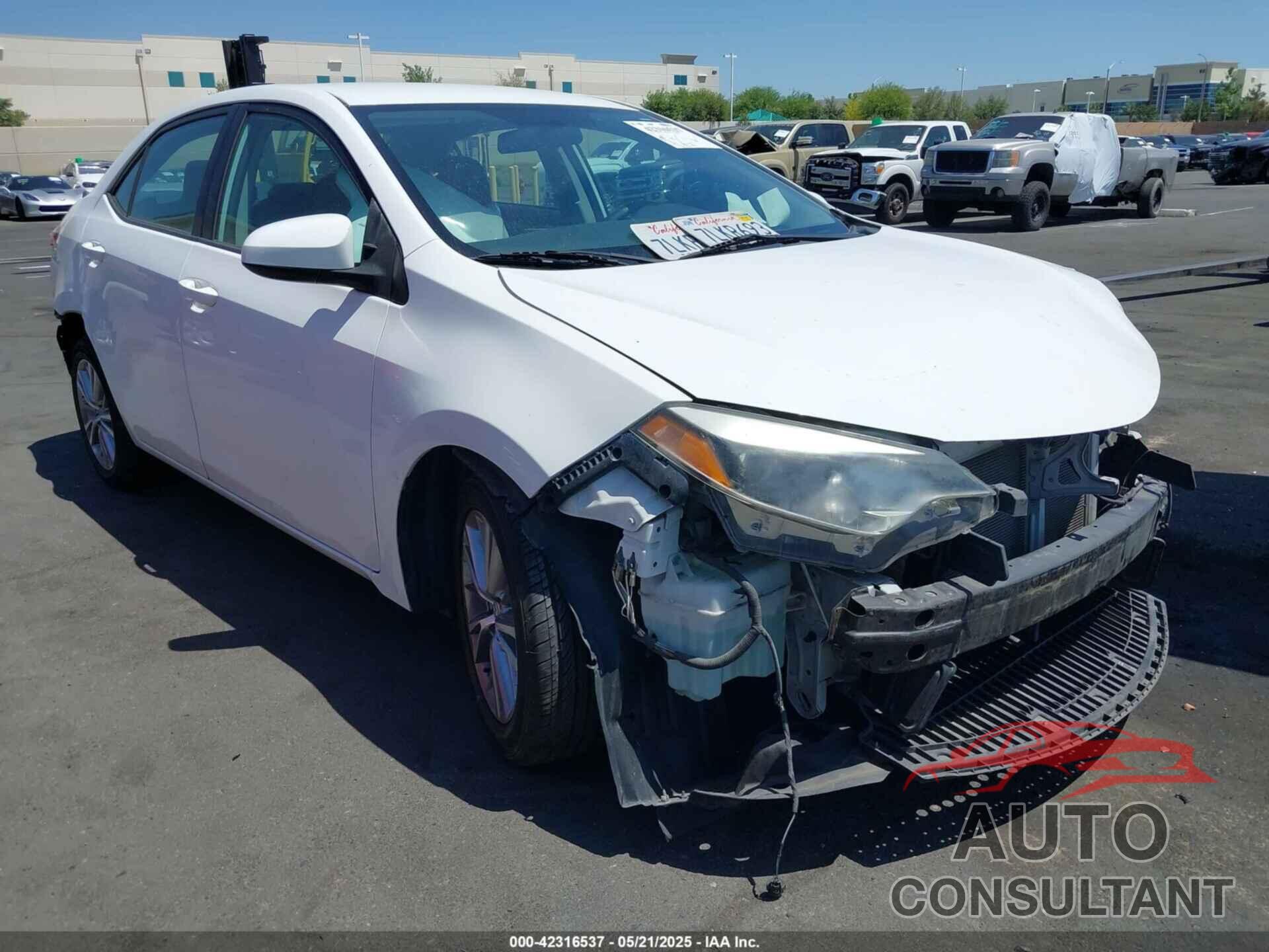 TOYOTA COROLLA 2015 - 5YFBURHE8FP323230