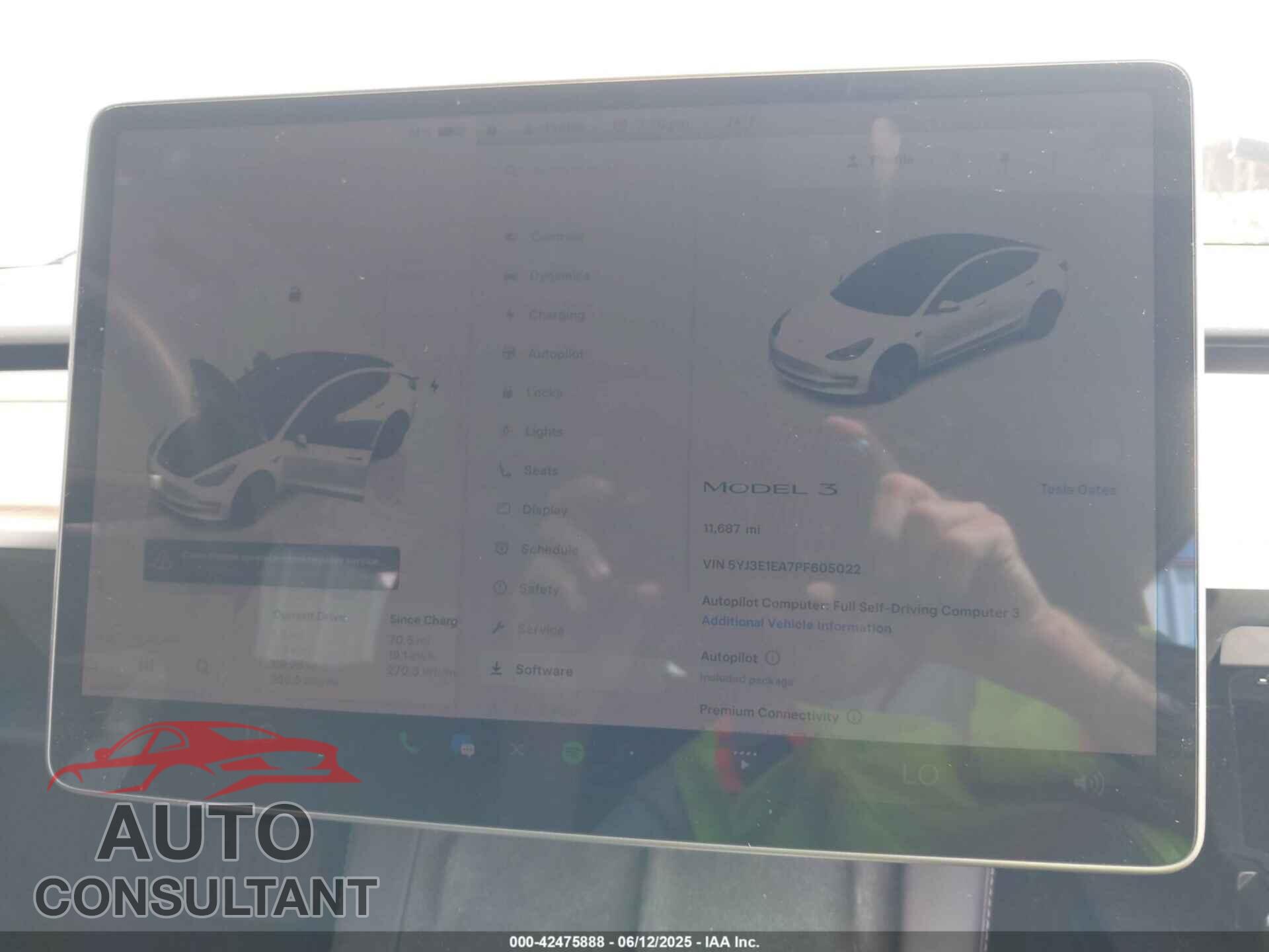 TESLA MODEL 3 2023 - 5YJ3E1EA7PF605022