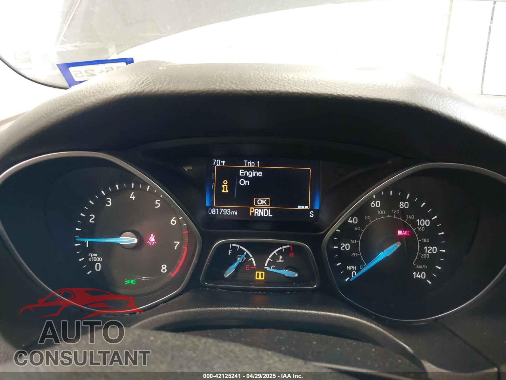 FORD FOCUS 2016 - 1FADP3F27GL351042