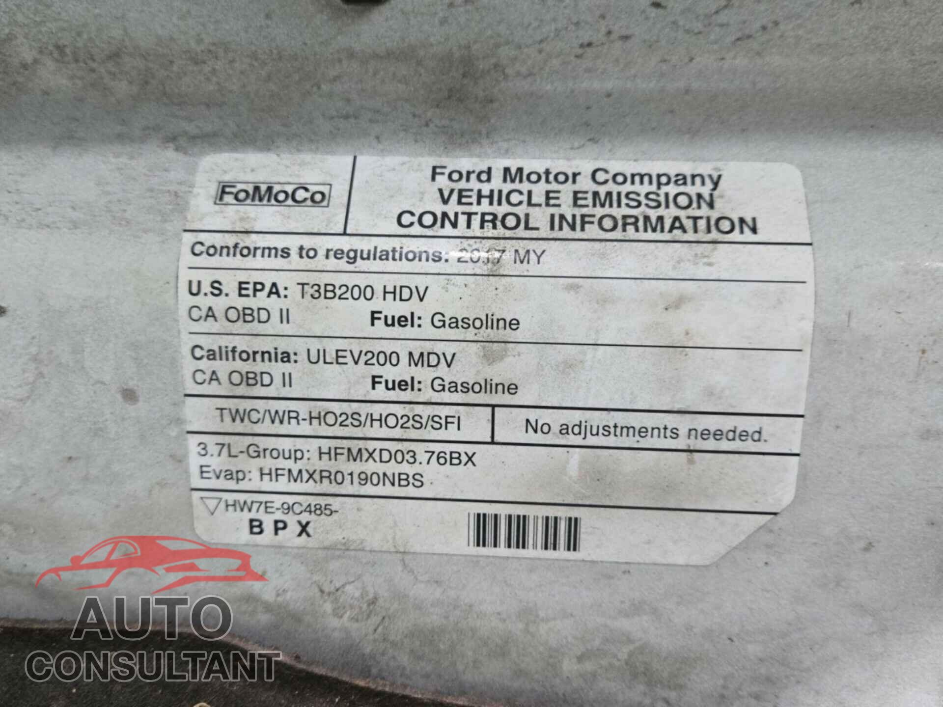 FORD TRANSIT 2017 - 1FTYE1YM7HKA82519