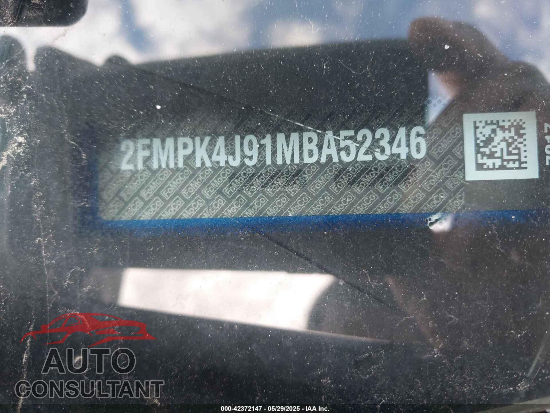 FORD EDGE 2021 - 2FMPK4J91MBA52346