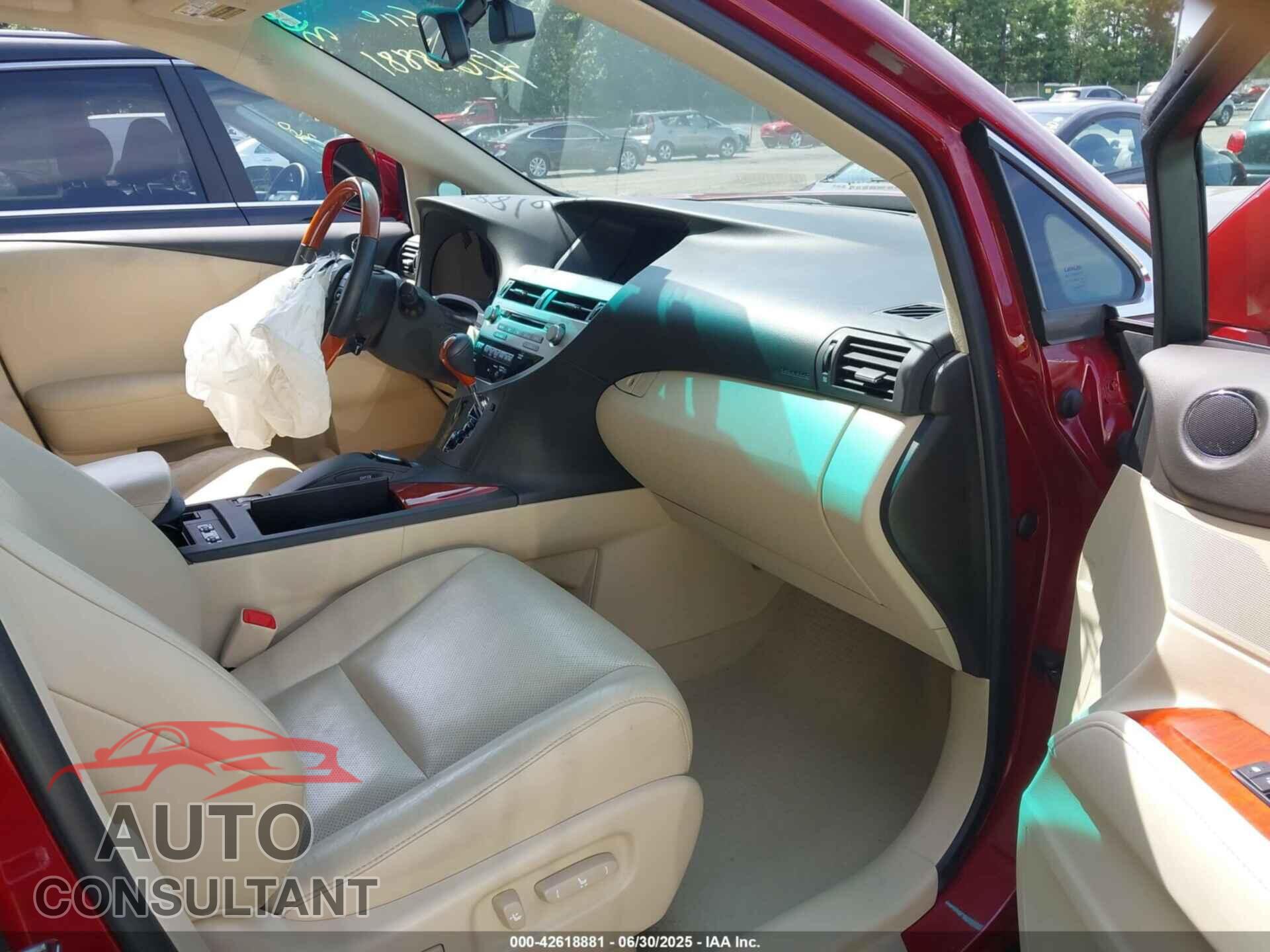 LEXUS RX 350 2010 - 2T2BK1BA9AC073675