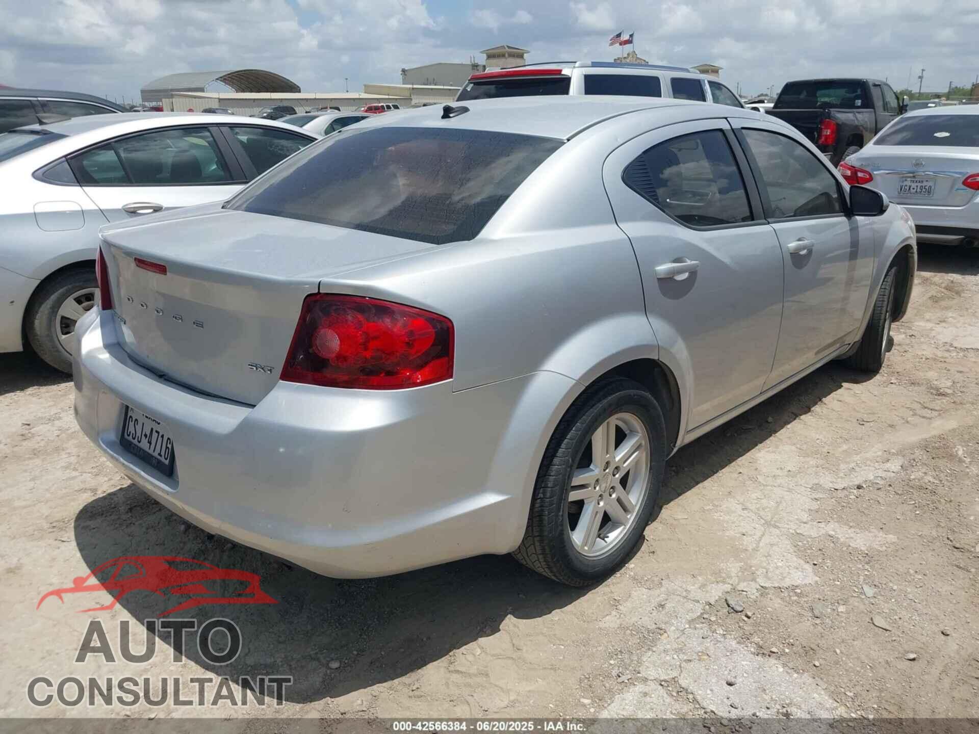 DODGE AVENGER 2012 - 1C3CDZCB1CN237157