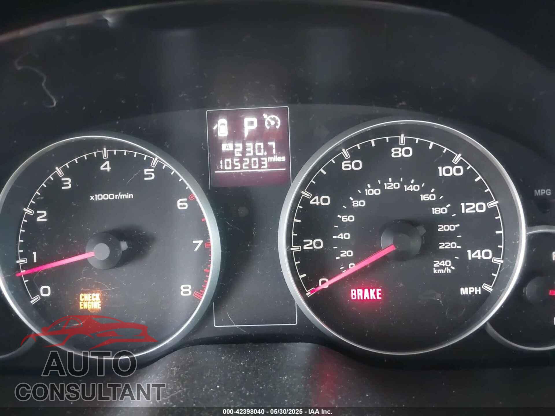 SUBARU OUTBACK 2013 - 4S4BRCAC8D3311863