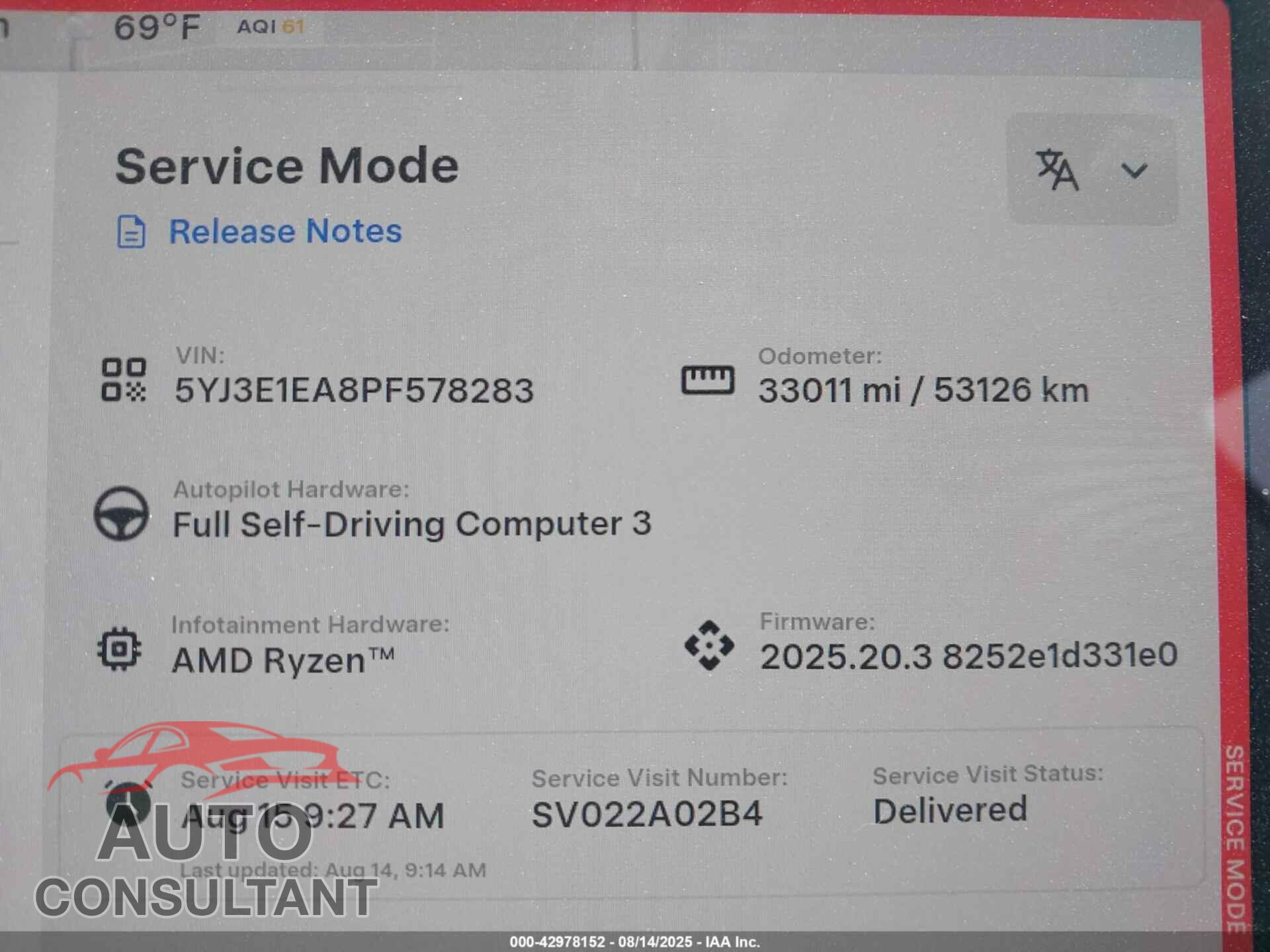 TESLA MODEL 3 2023 - 5YJ3E1EA8PF578283