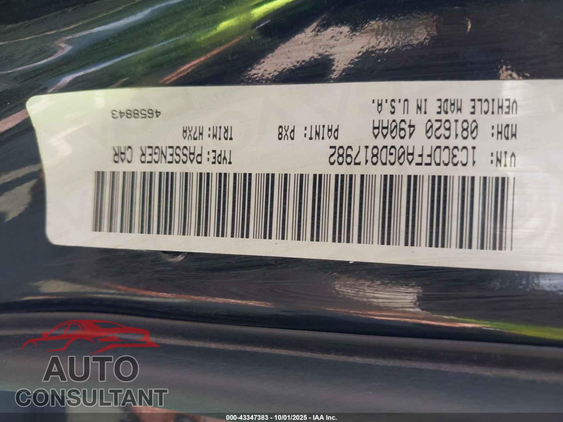 DODGE DART 2016 - 1C3CDFFA0GD817982