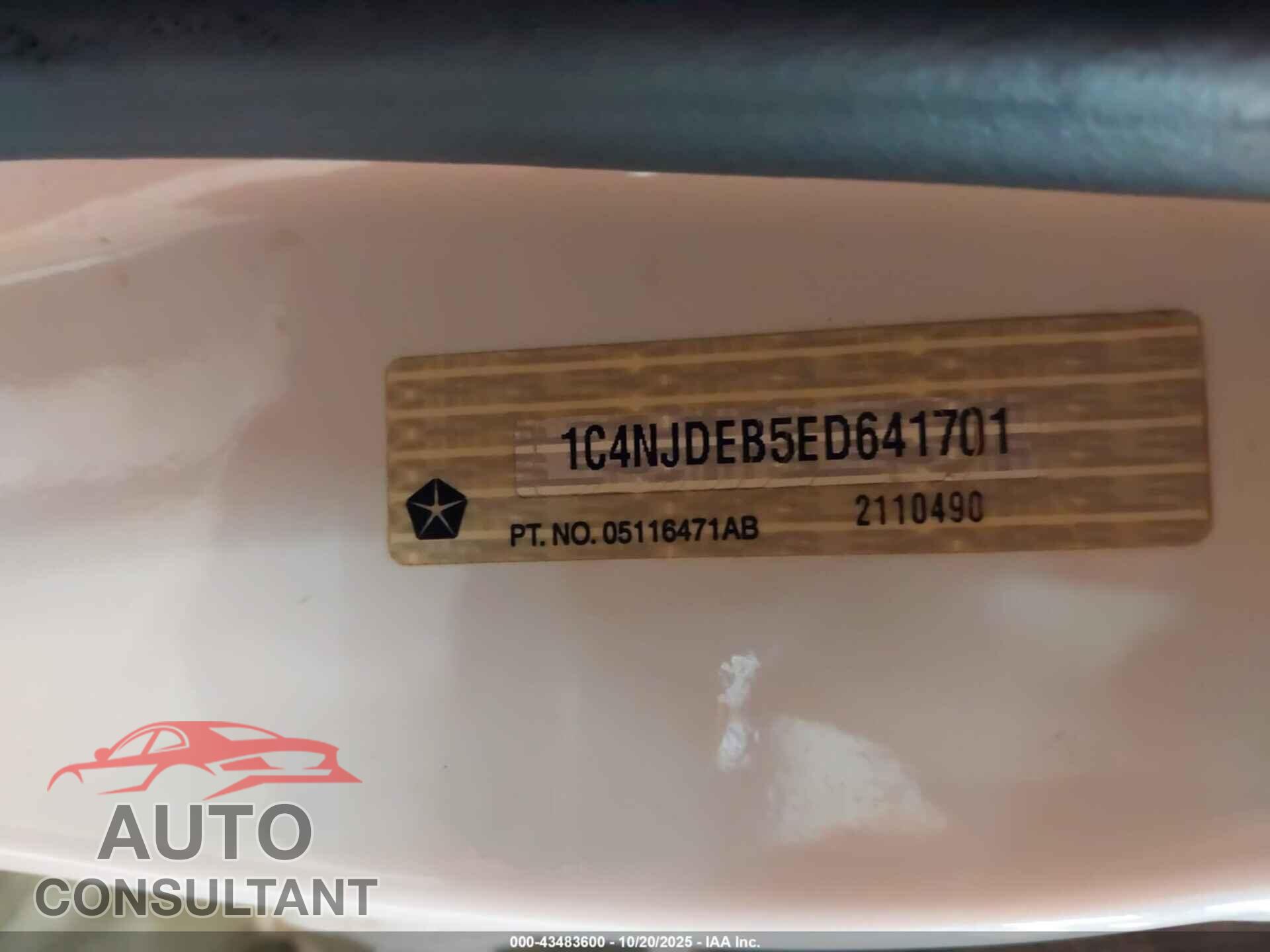 JEEP COMPASS 2014 - 1C4NJDEB5ED641701