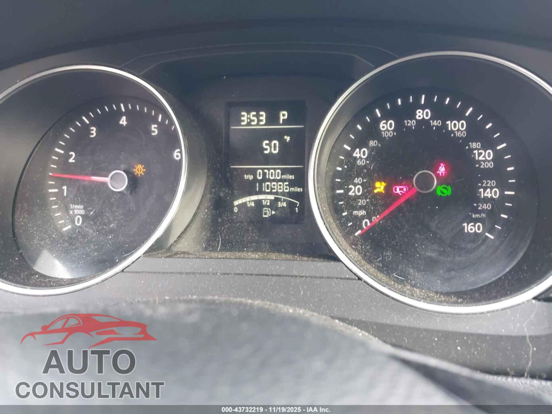 VOLKSWAGEN JETTA 2017 - 3VW2B7AJ6HM400587