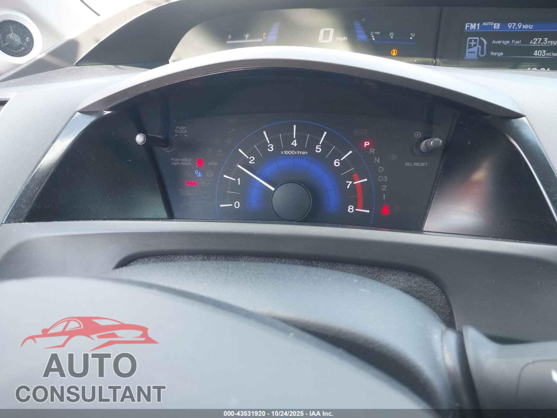HONDA CIVIC 2012 - 2HGFB2F89CH602152