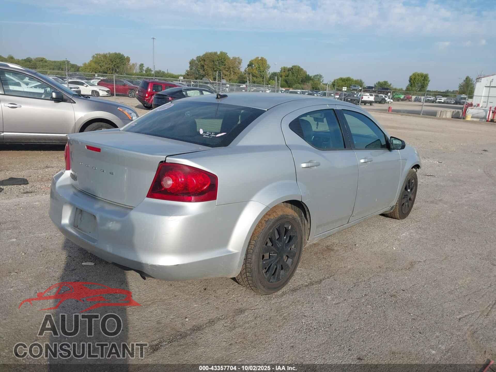 DODGE AVENGER 2012 - 1C3CDZAB7CN310499