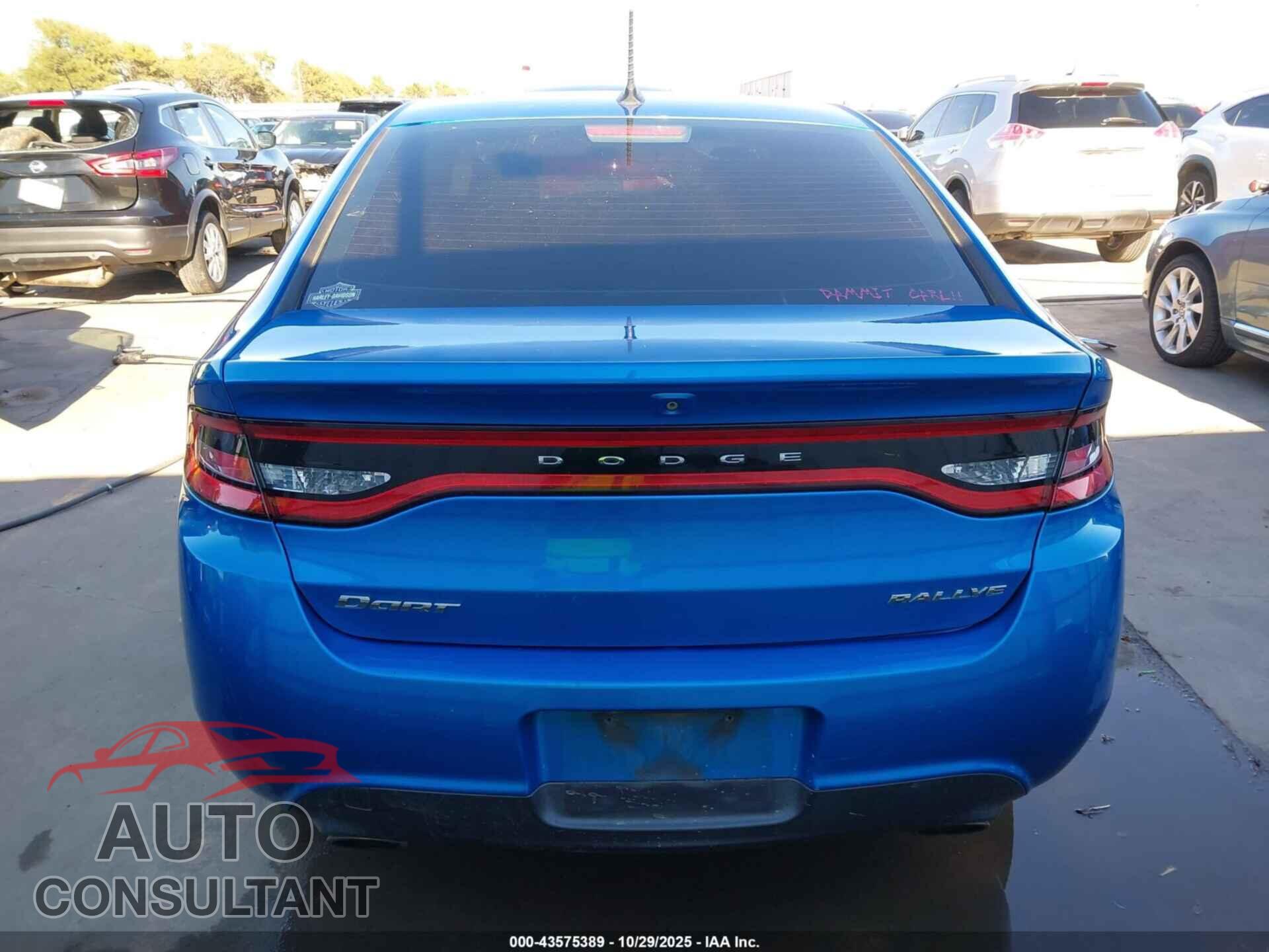 DODGE DART 2015 - 1C3CDFBB6FD363508