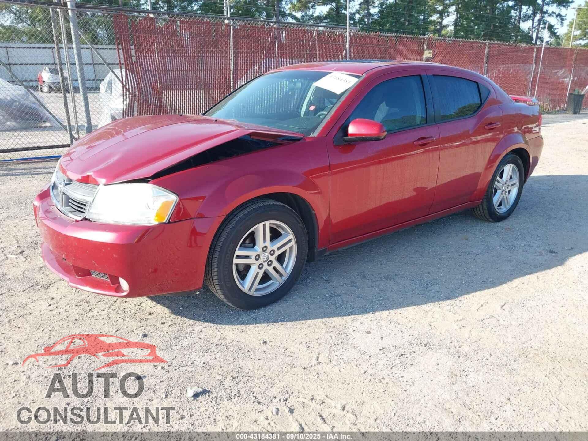 DODGE AVENGER 2010 - 1B3CC5FB6AN169195