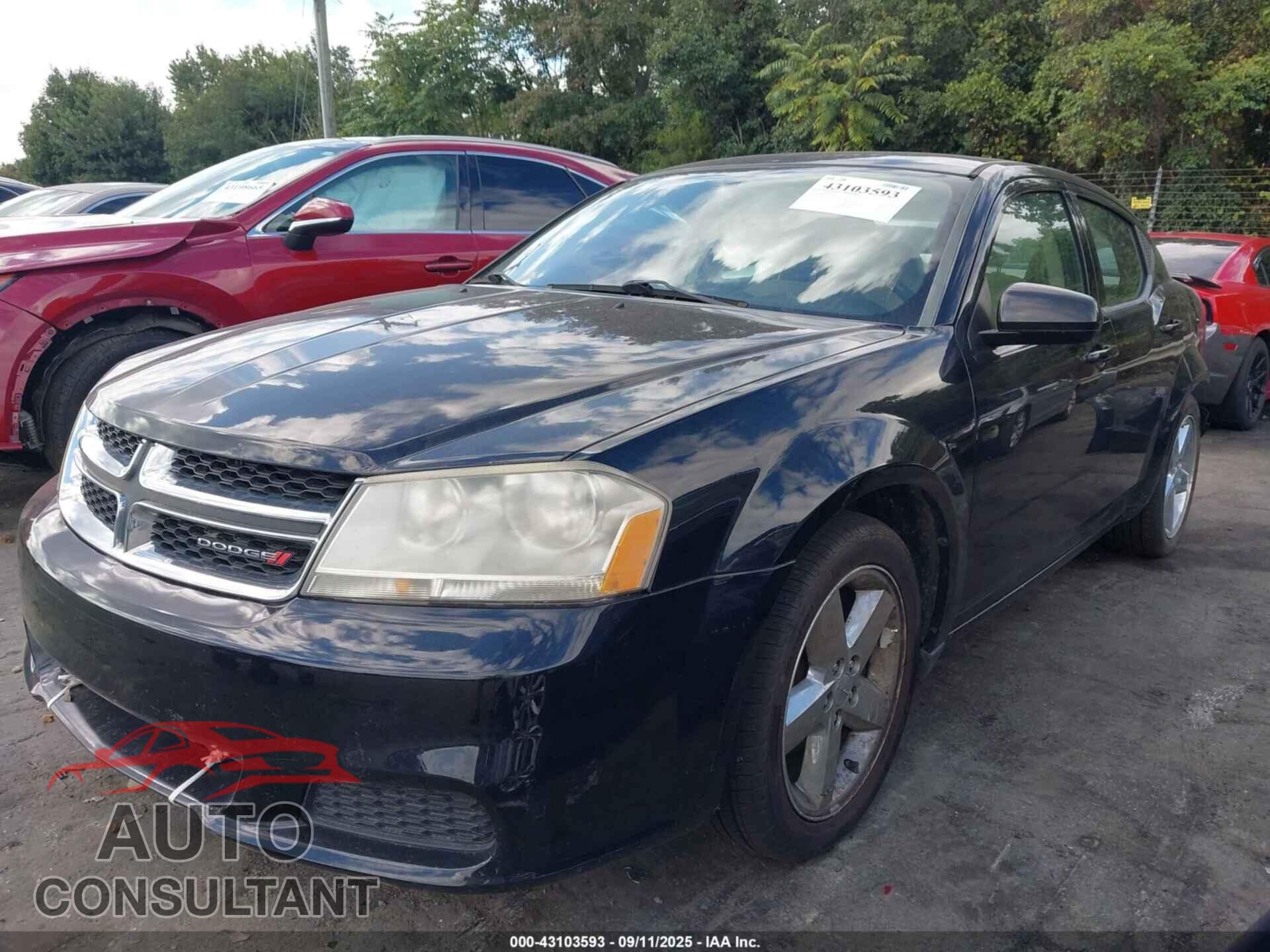 DODGE AVENGER 2013 - 1C3CDZCB4DN554786