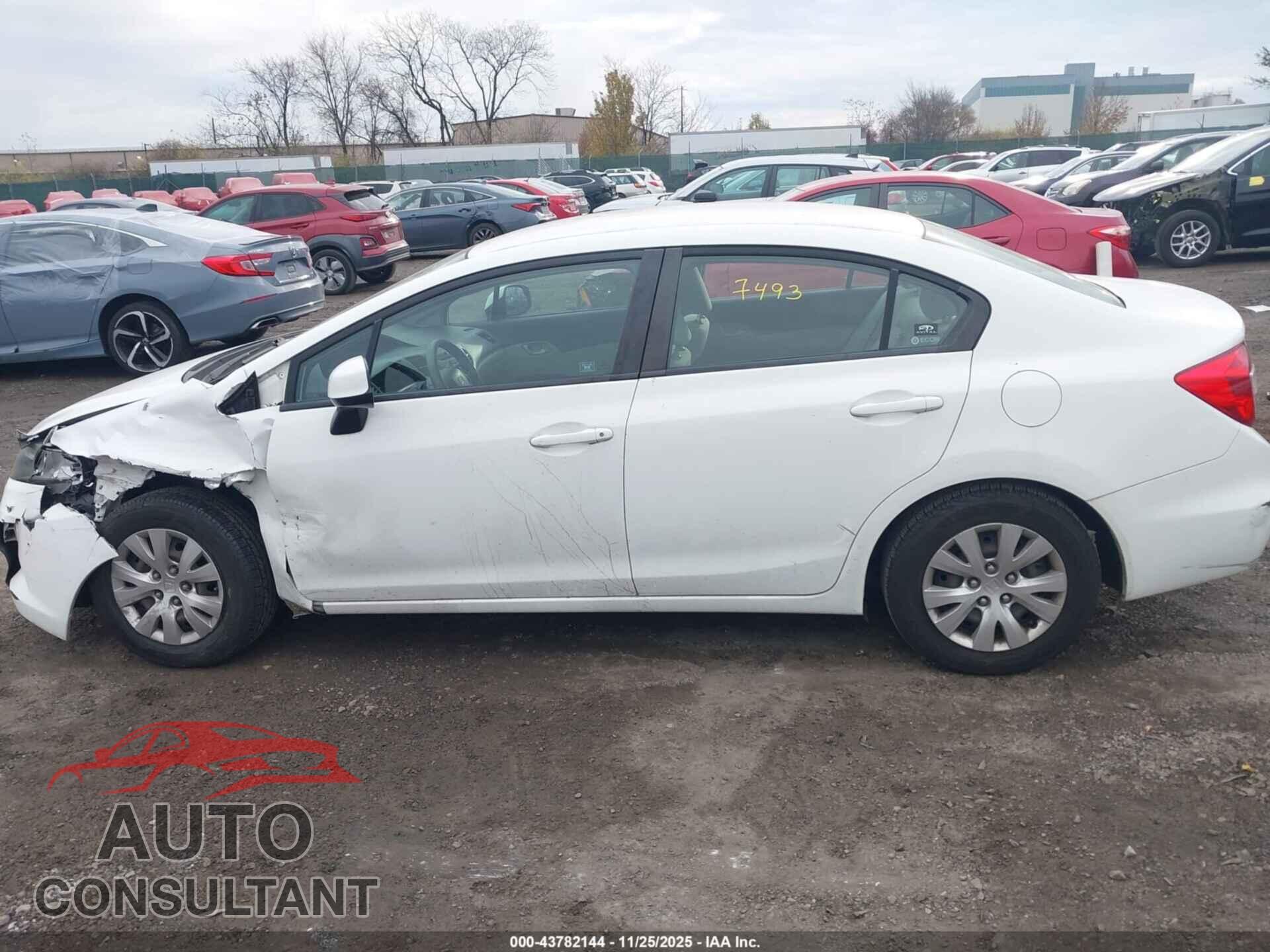 HONDA CIVIC 2012 - 19XFB2F56CE356435