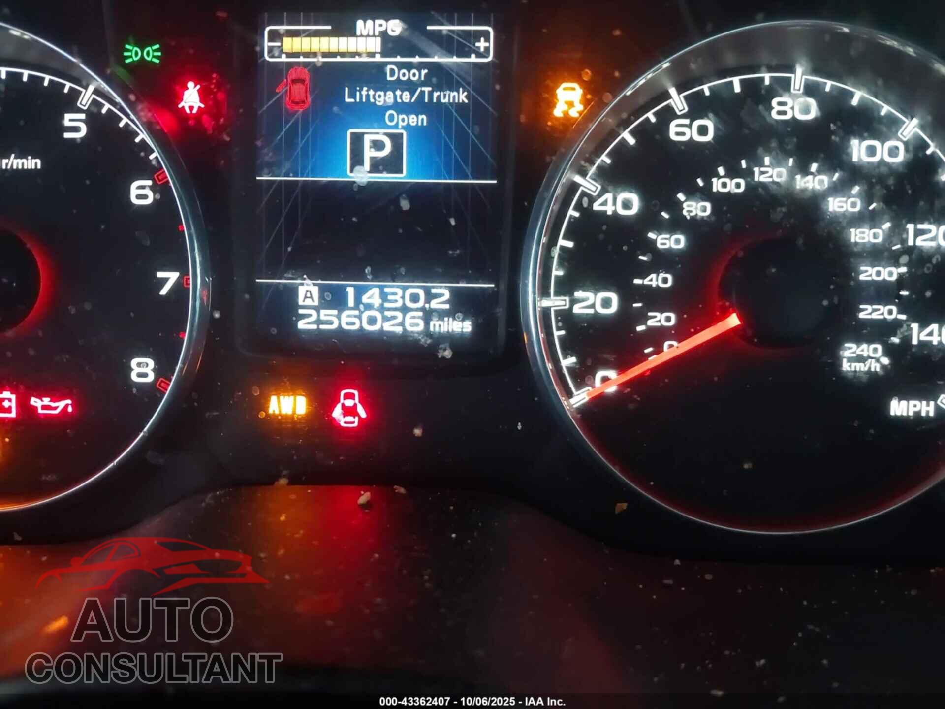 SUBARU OUTBACK 2014 - 4S4BRBLC8E3262219