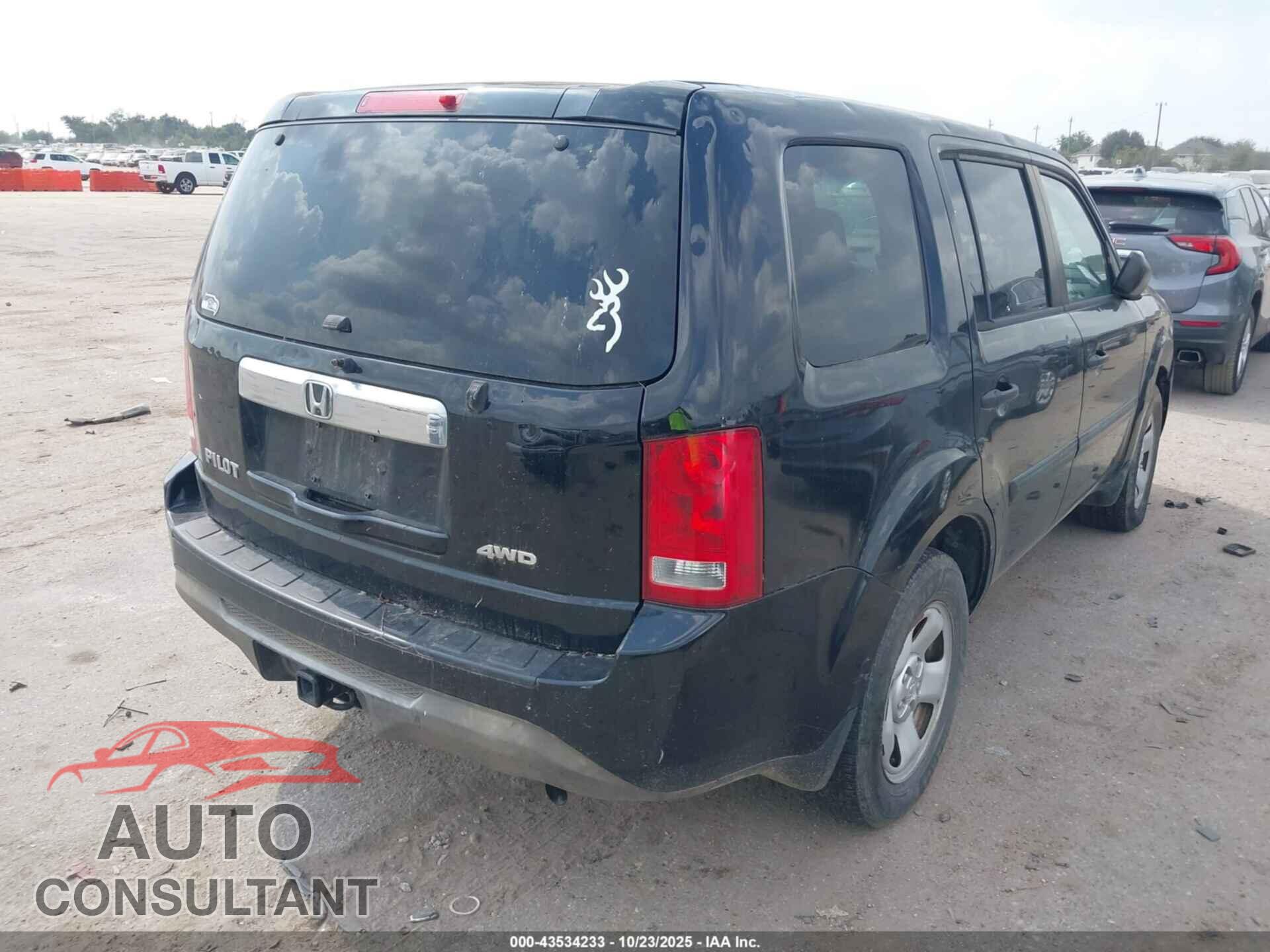 HONDA PILOT 2012 - 5FNYF4H23CB022241