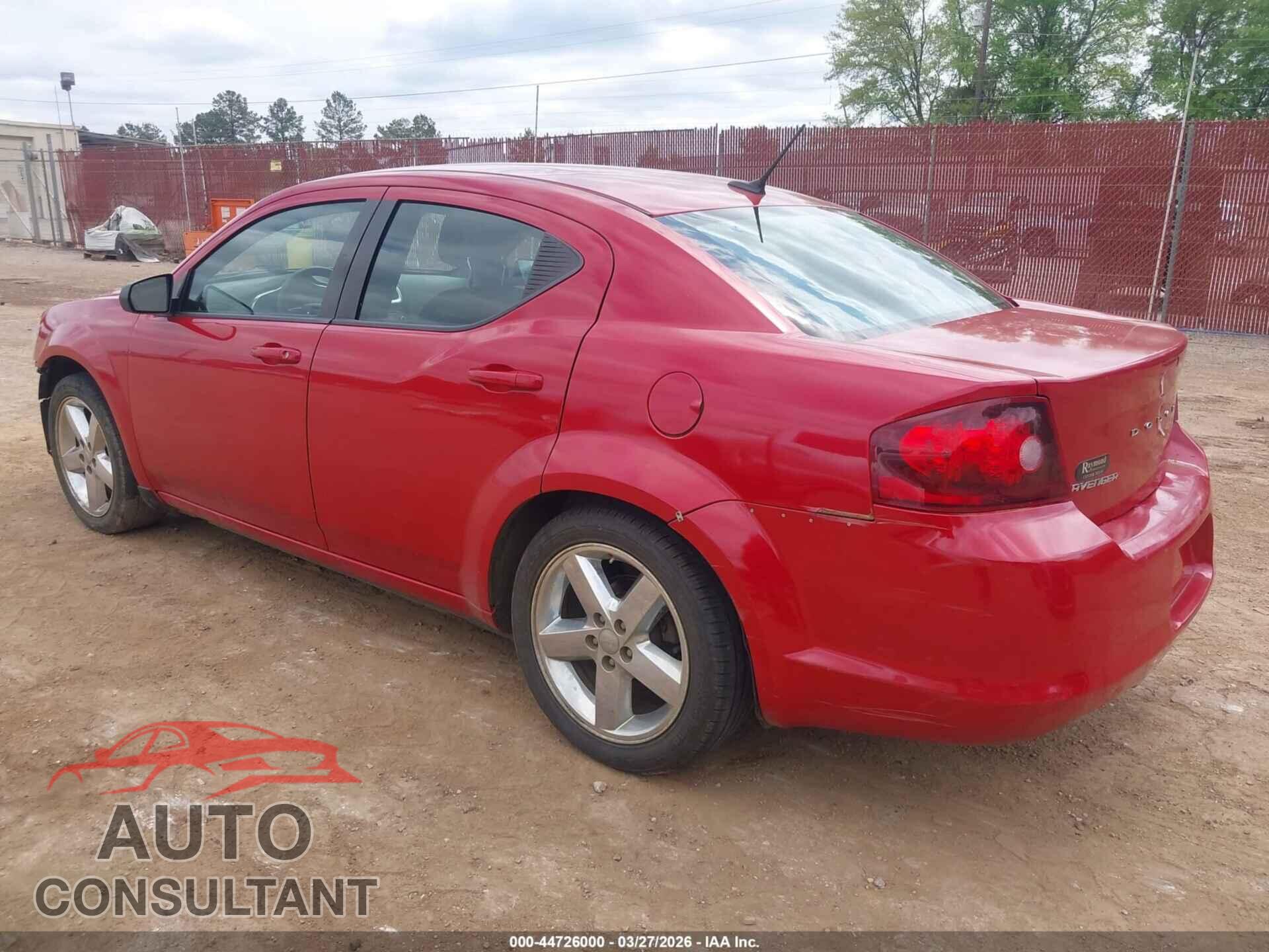 DODGE AVENGER 2013 - 1C3CDZAB7DN651015