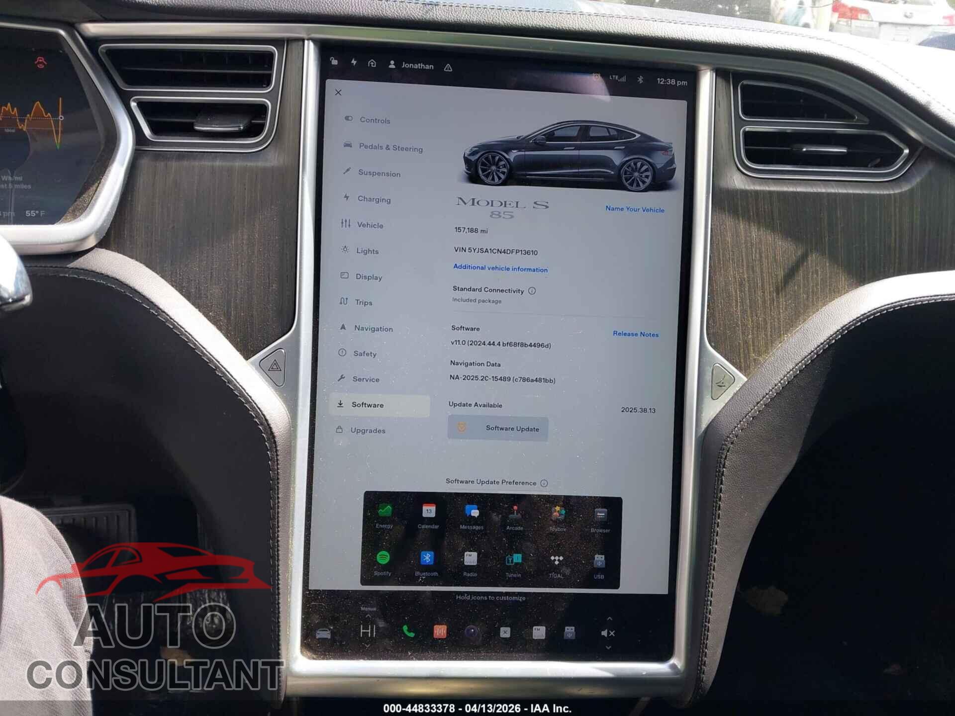 TESLA MODEL S 2013 - 5YJSA1CN4DFP13610