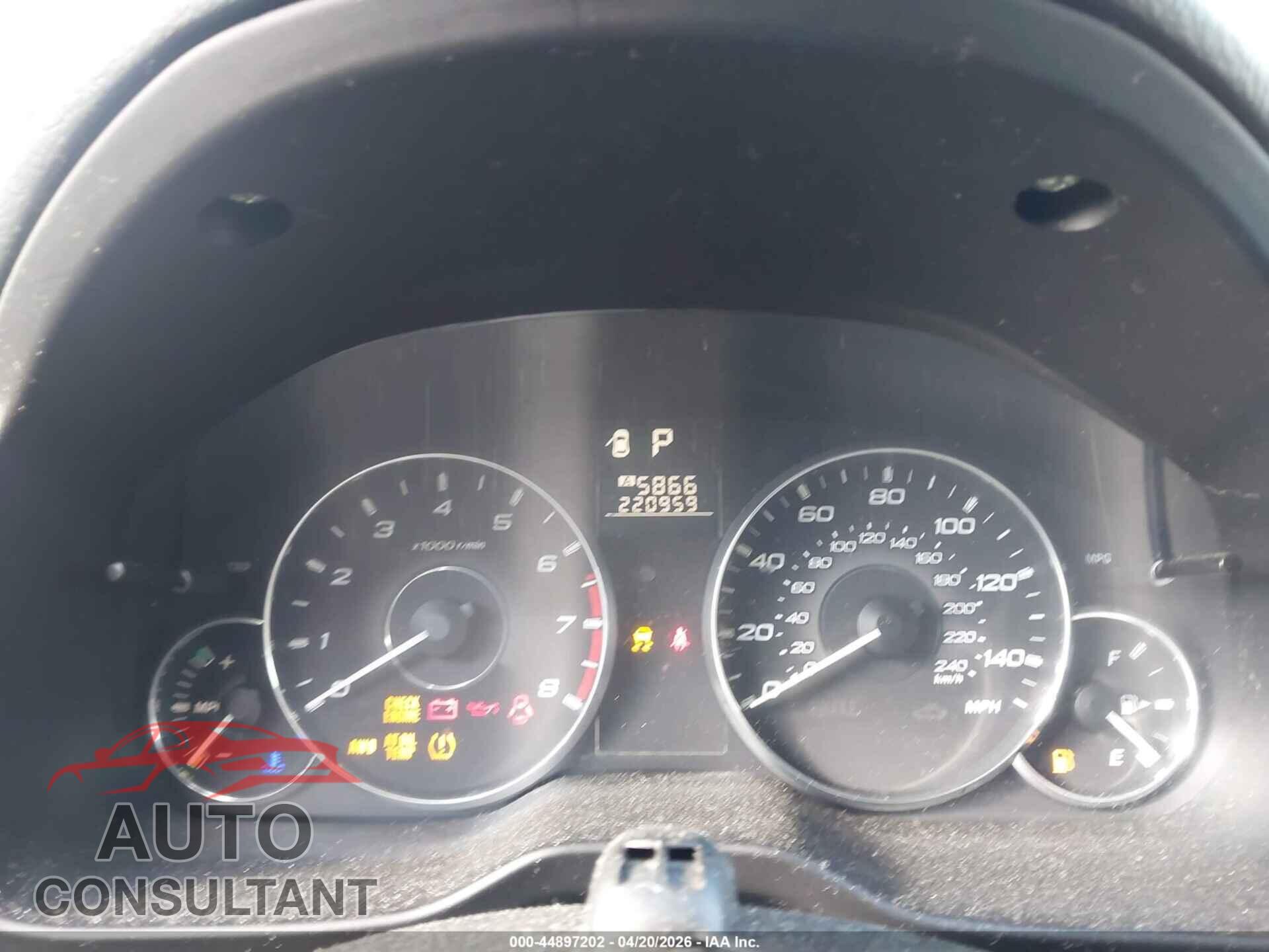 SUBARU OUTBACK 2011 - 4S4BRBGC2B3318323