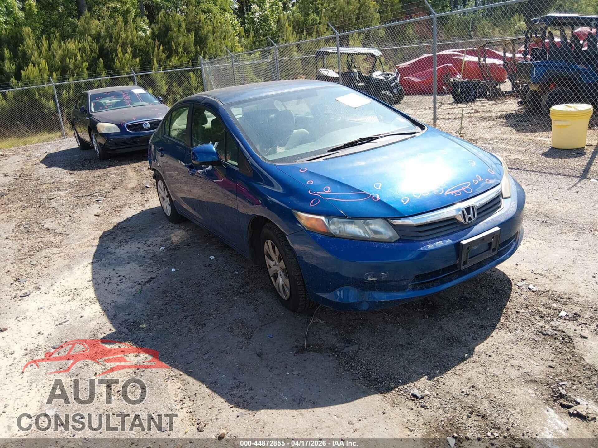 HONDA CIVIC 2012 - 19XFB2F59CE341458