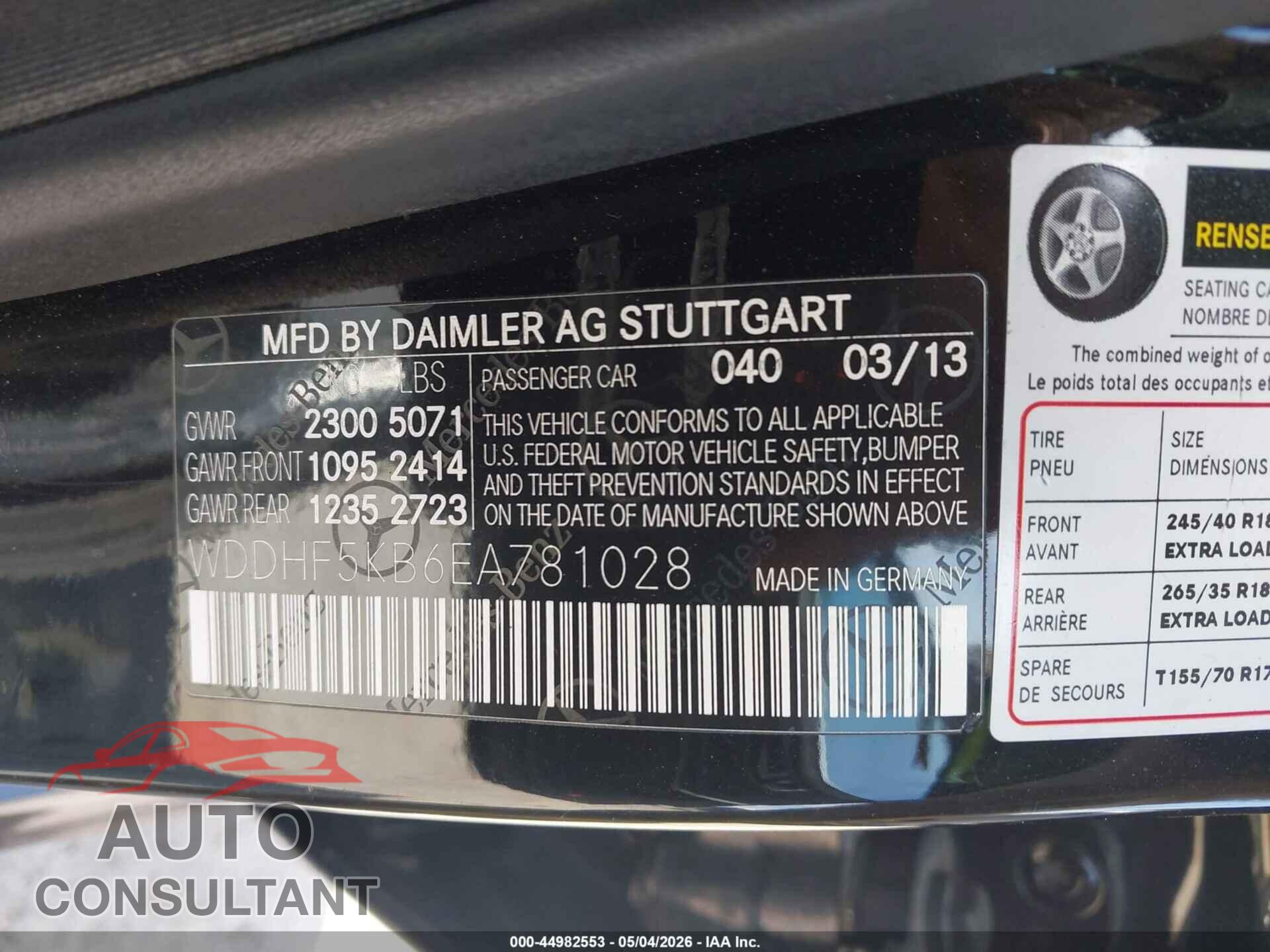 MERCEDES-BENZ E 350 2014 - WDDHF5KB6EA781028