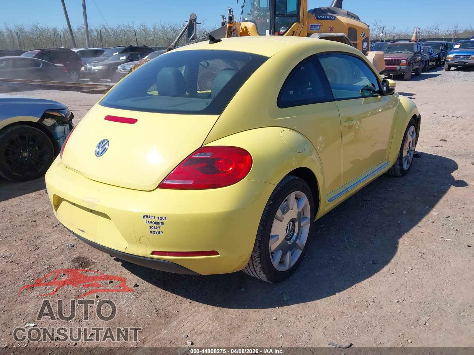 VOLKSWAGEN BEETLE 2012 - 3VWJP7AT6CM604698