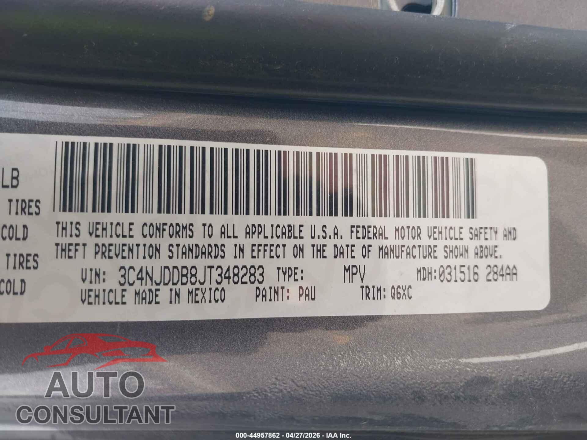 JEEP COMPASS 2018 - 3C4NJDDB8JT348283