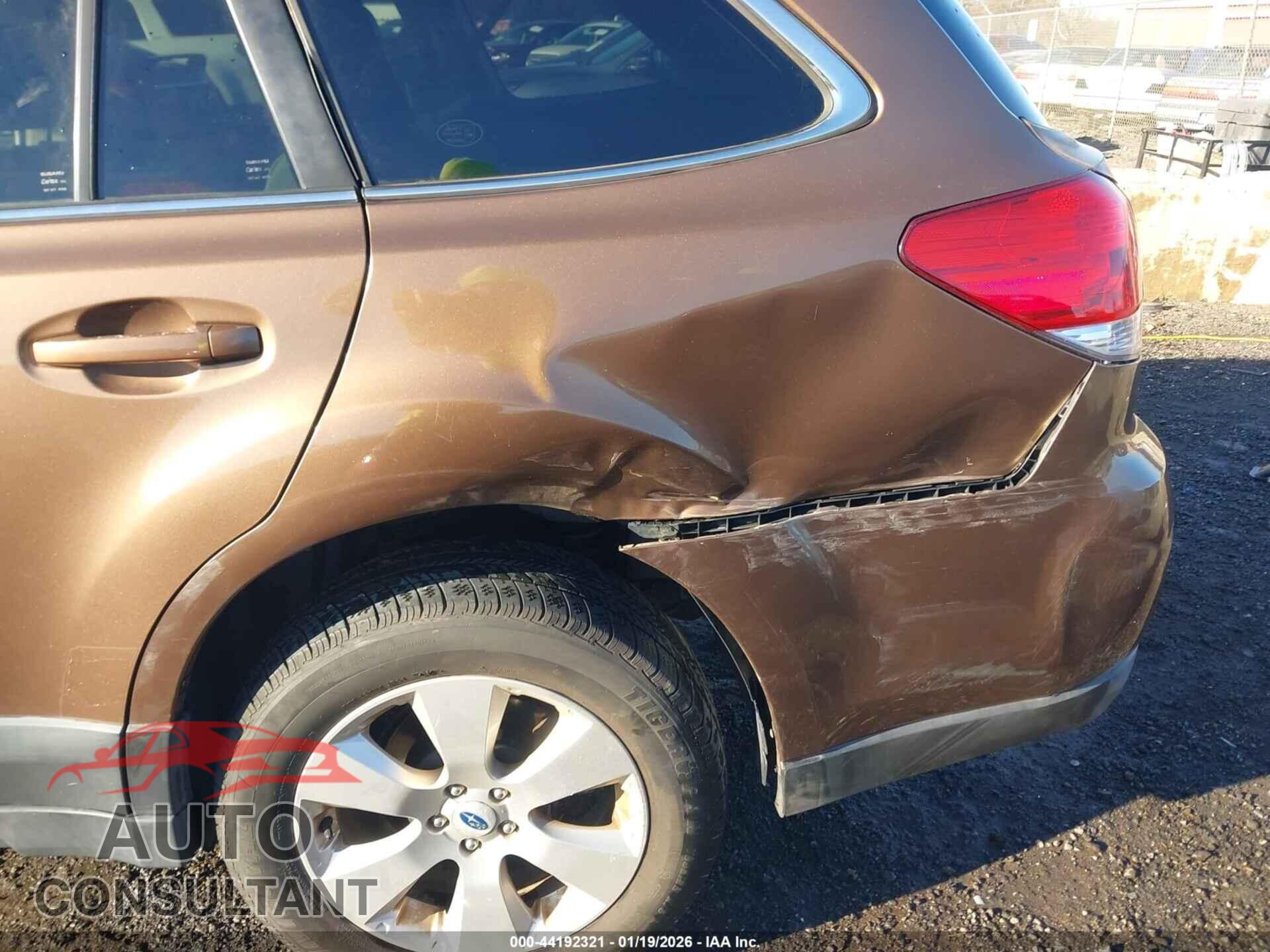 SUBARU OUTBACK 2012 - 4S4BRBKC1C3296887