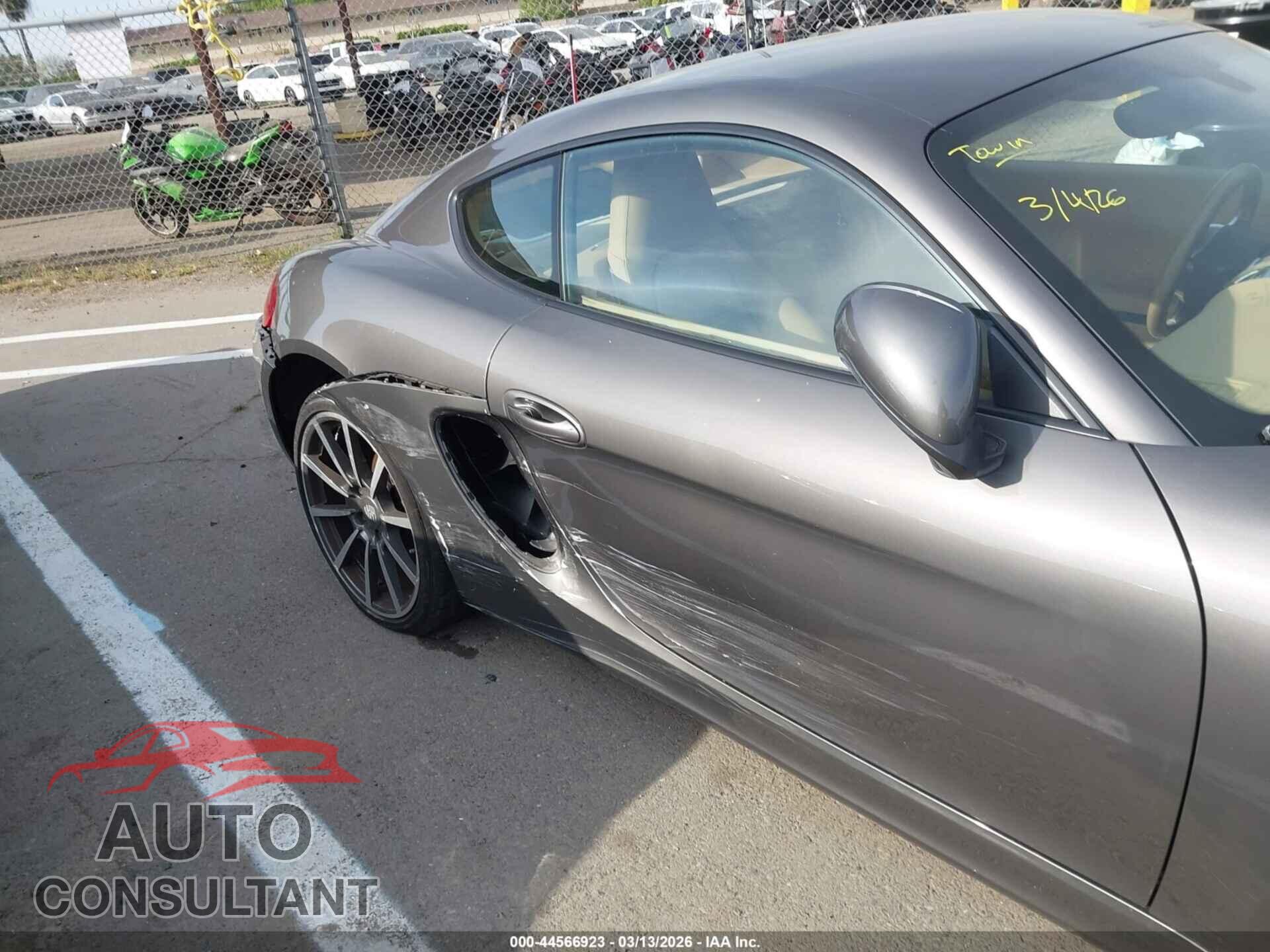 PORSCHE CAYMAN 2016 - WP0AA2A87GK170789