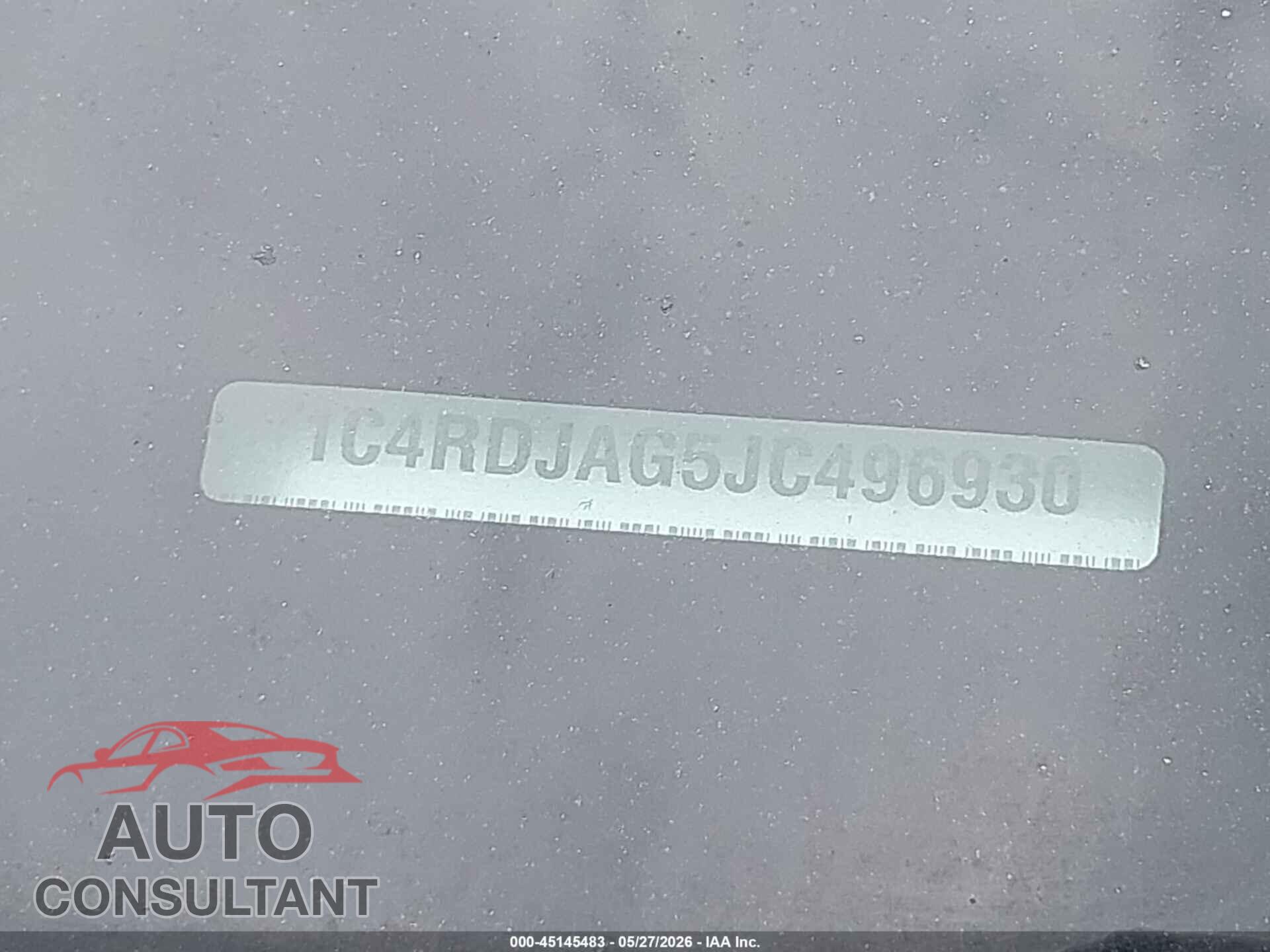 DODGE DURANGO 2018 - 1C4RDJAG5JC496930