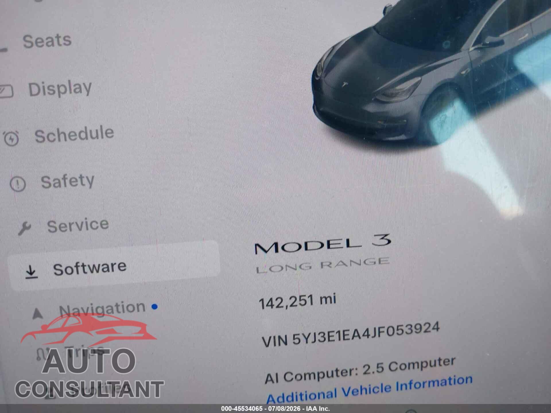 TESLA MODEL 3 2018 - 5YJ3E1EA4JF053924