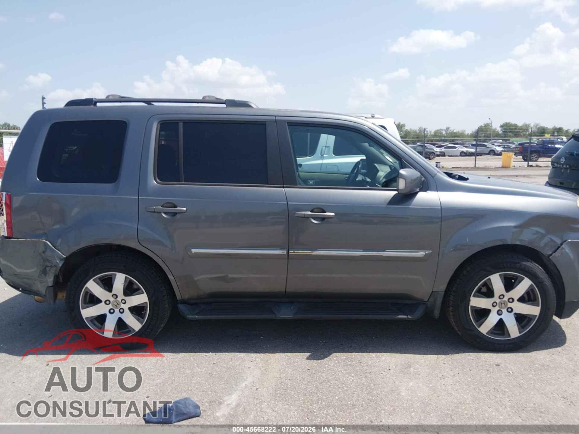 HONDA PILOT 2012 - 5FNYF3H96CB043530