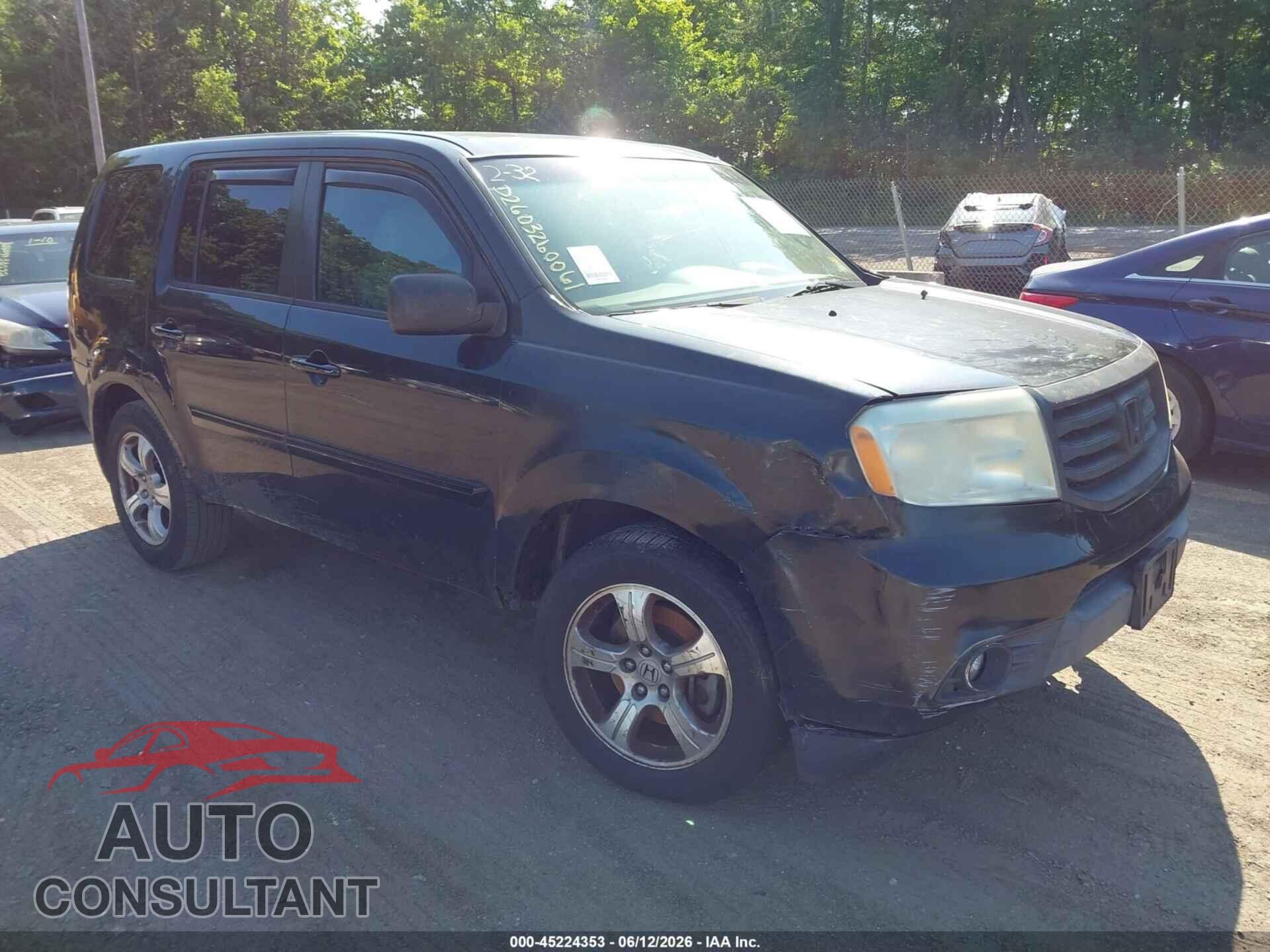 HONDA PILOT 2013 - 5FNYF4H43DB045702