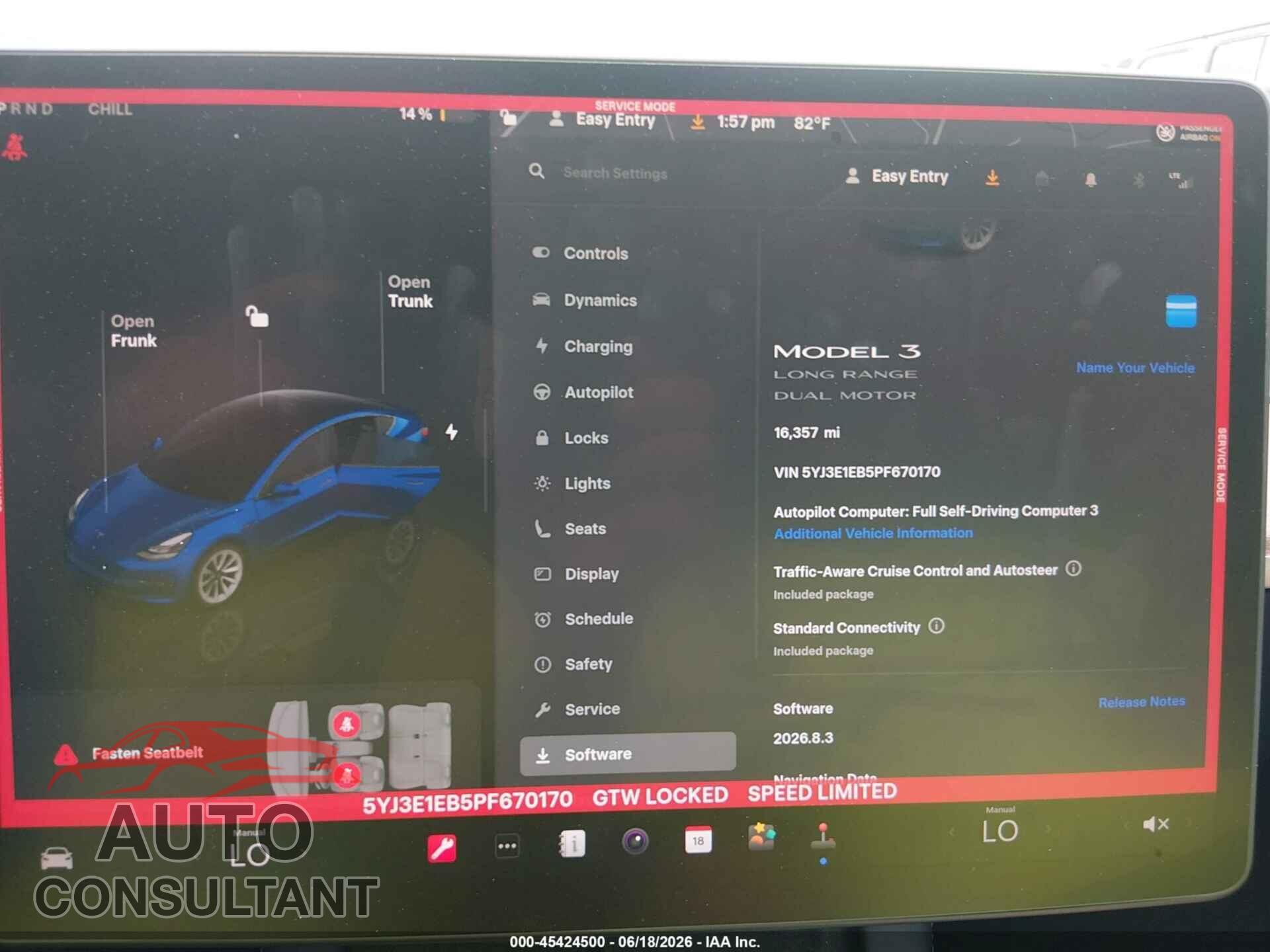 TESLA MODEL 3 2023 - 5YJ3E1EB5PF670170