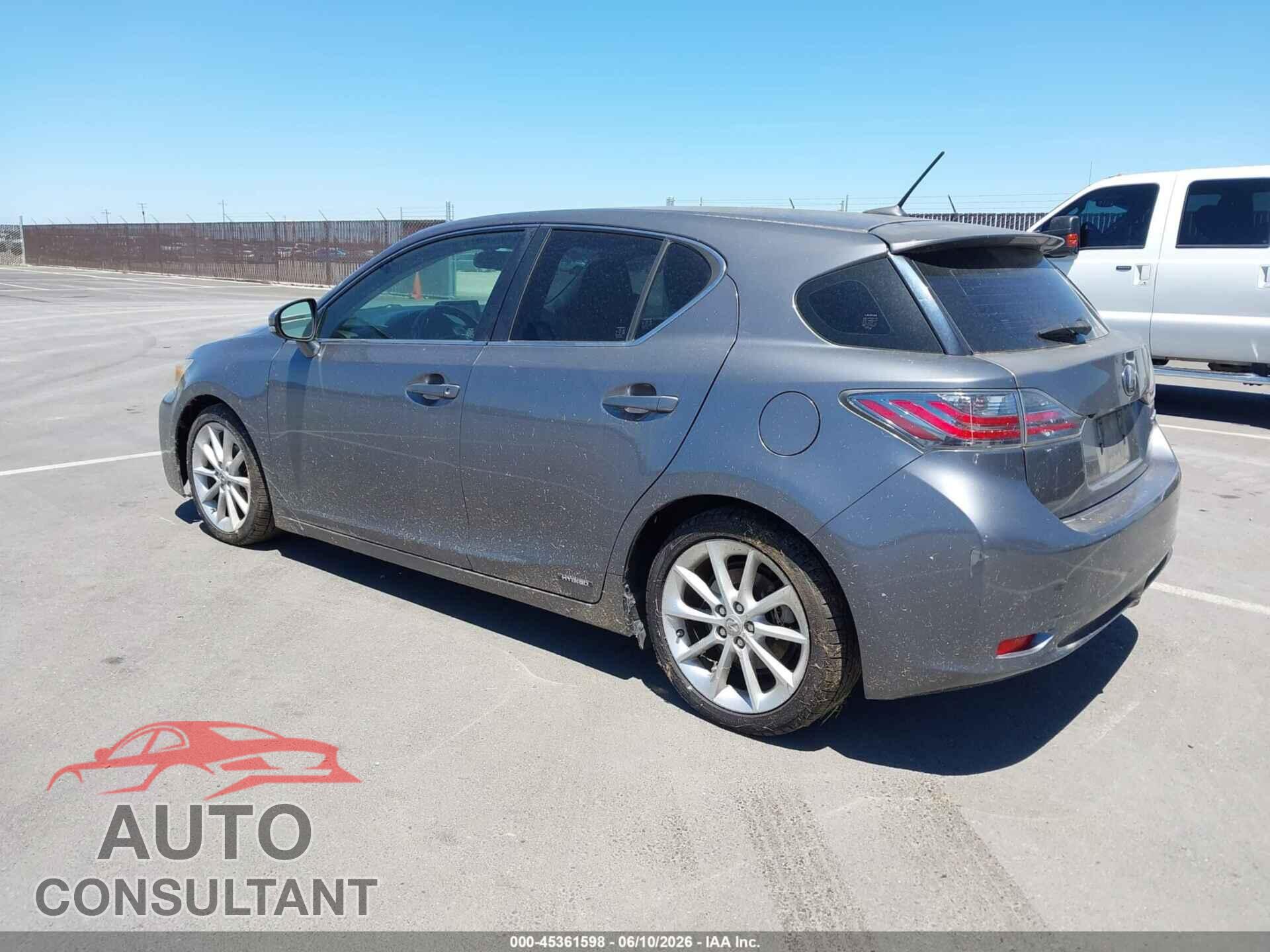 LEXUS CT 200H 2012 - JTHKD5BH5C2111602