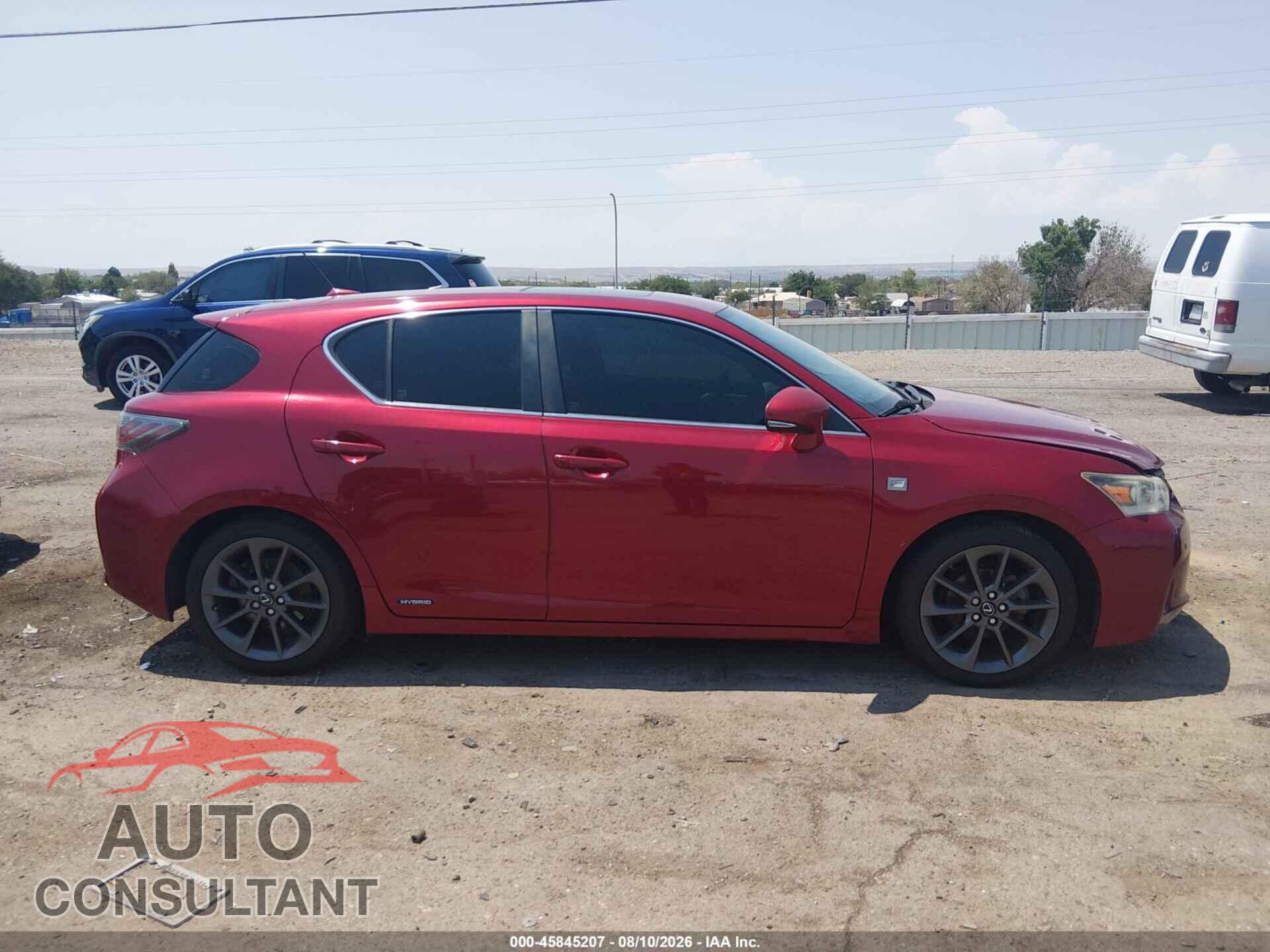 LEXUS CT 200H 2013 - JTHKD5BH3D2144390