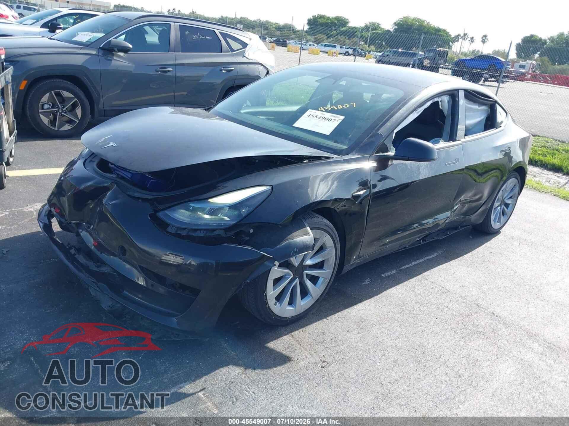 TESLA MODEL 3 2022 - 5YJ3E1EA7NF189258