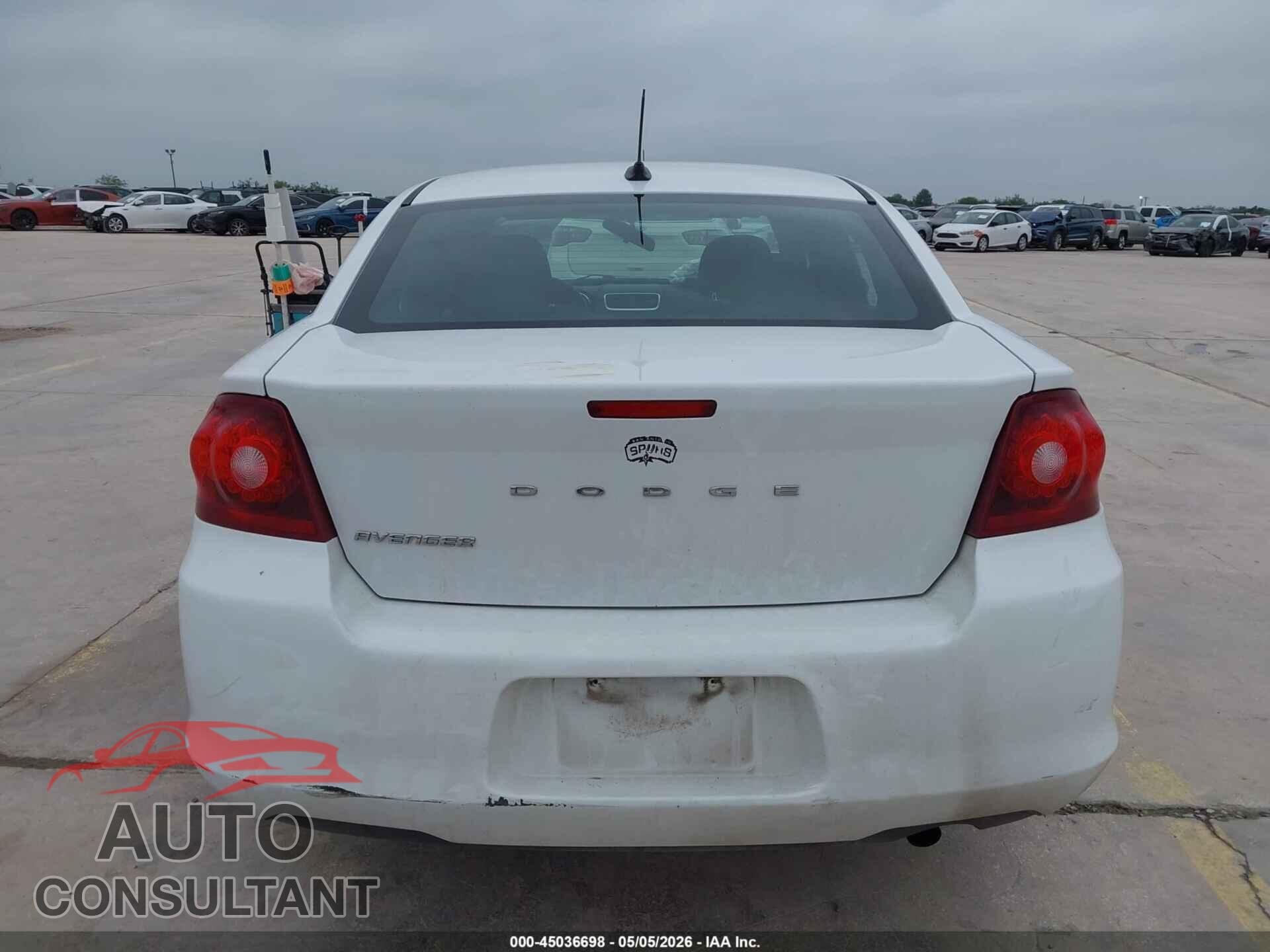 DODGE AVENGER 2013 - 1C3CDZAB2DN752110