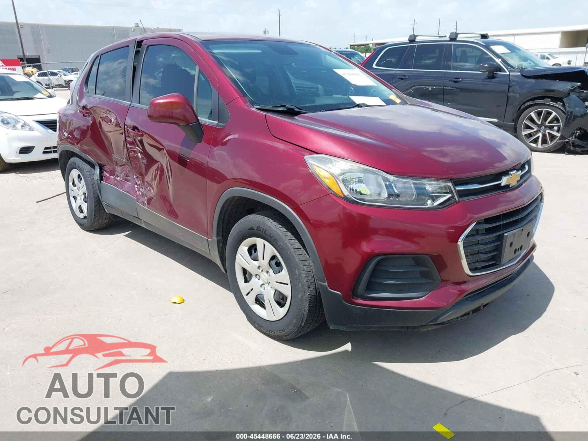 CHEVROLET TRAX 2017 - 3GNCJKSB3HL273475